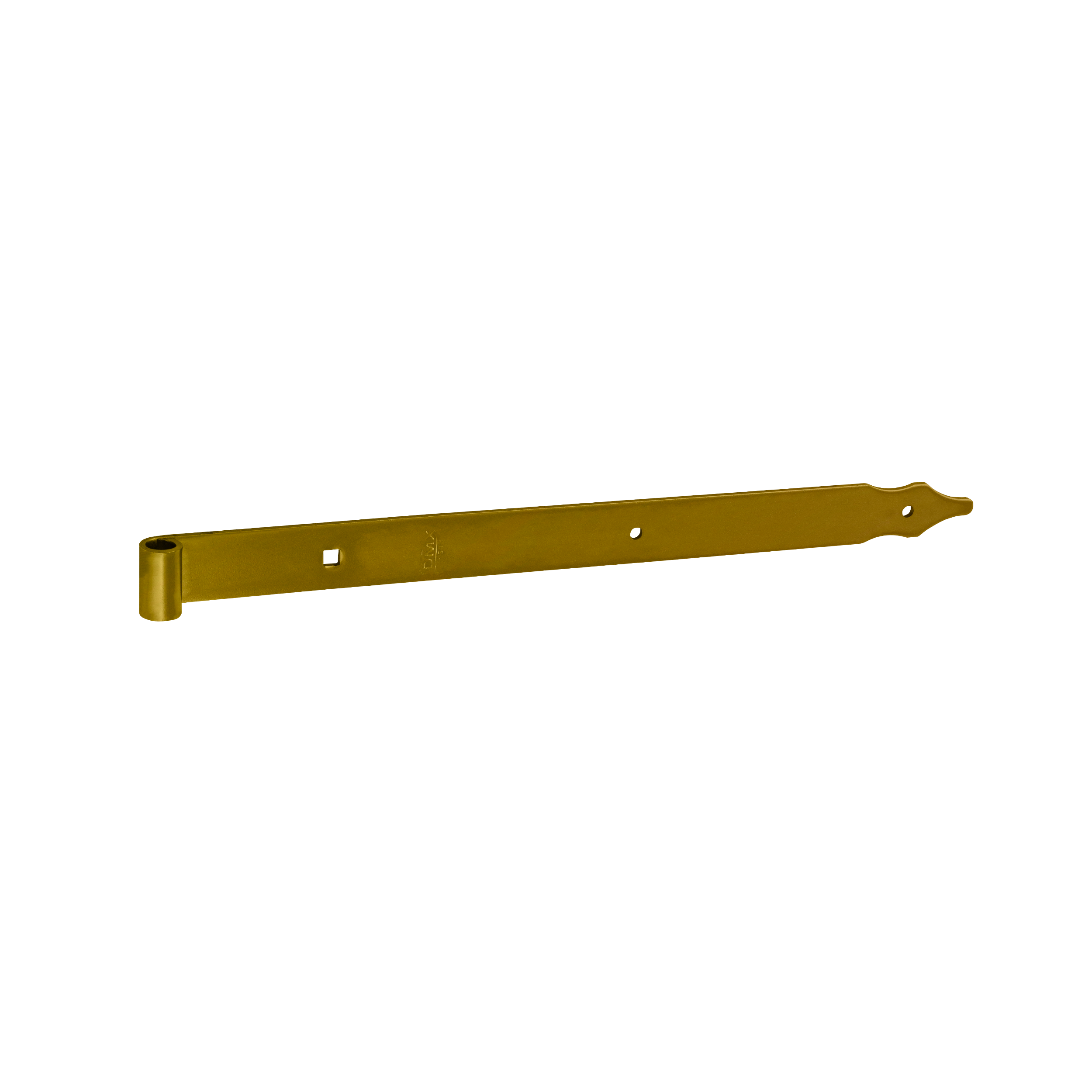 Ladenband für Tore - ZP | verzinkt | 400 mm | fi 10 mm Bandscharnier für Tore ZP 400/10, 400 mm, gold, 10 mm, 400x30x3,0 mm.