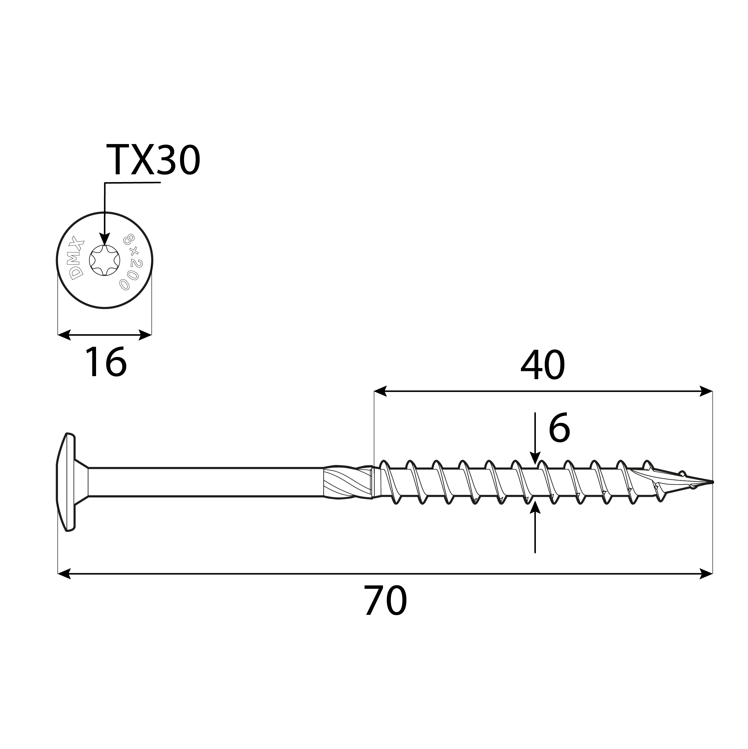 Holzschrauben Tellerkopf TORX Teilgewinde - CT | 6 x 70 mm | gelb verzinkt | 100 Stk. TORX CT Zimmermannsplattenschrauben fĂŒr Holz, 6x70 mm, Gold, 100 Stk., 6x70 mm, gehĂ€rteter Kohlenstoffstahl, Schuss 1.