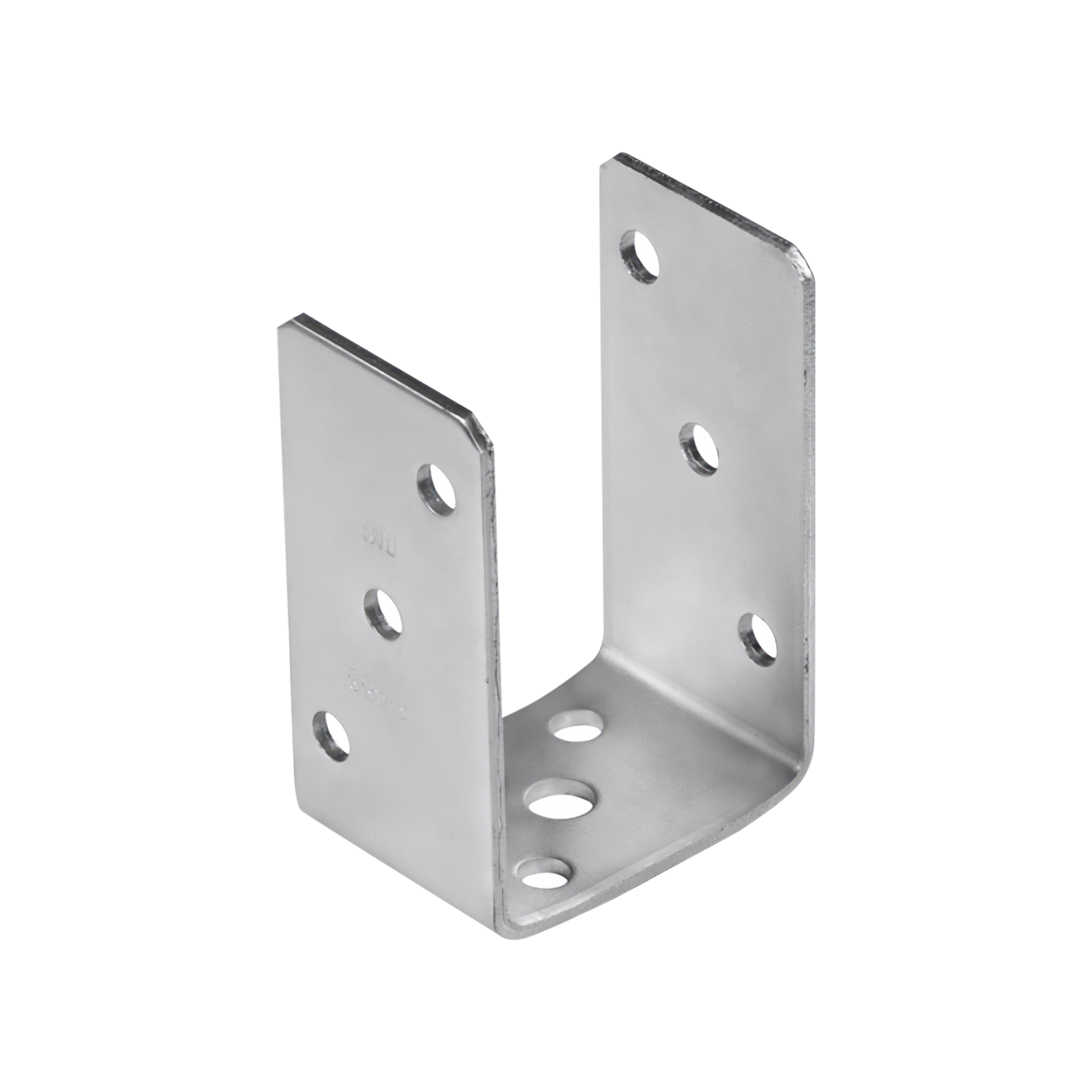 Pfostenträger zum aufdübeln U-Form universal - PSO | 80 mm | feuerverzinkt Mastfußanker zum Einbetonieren, Typ U, Universal PSO, 80 mm, silber, 81x120x60x4,0 mm.