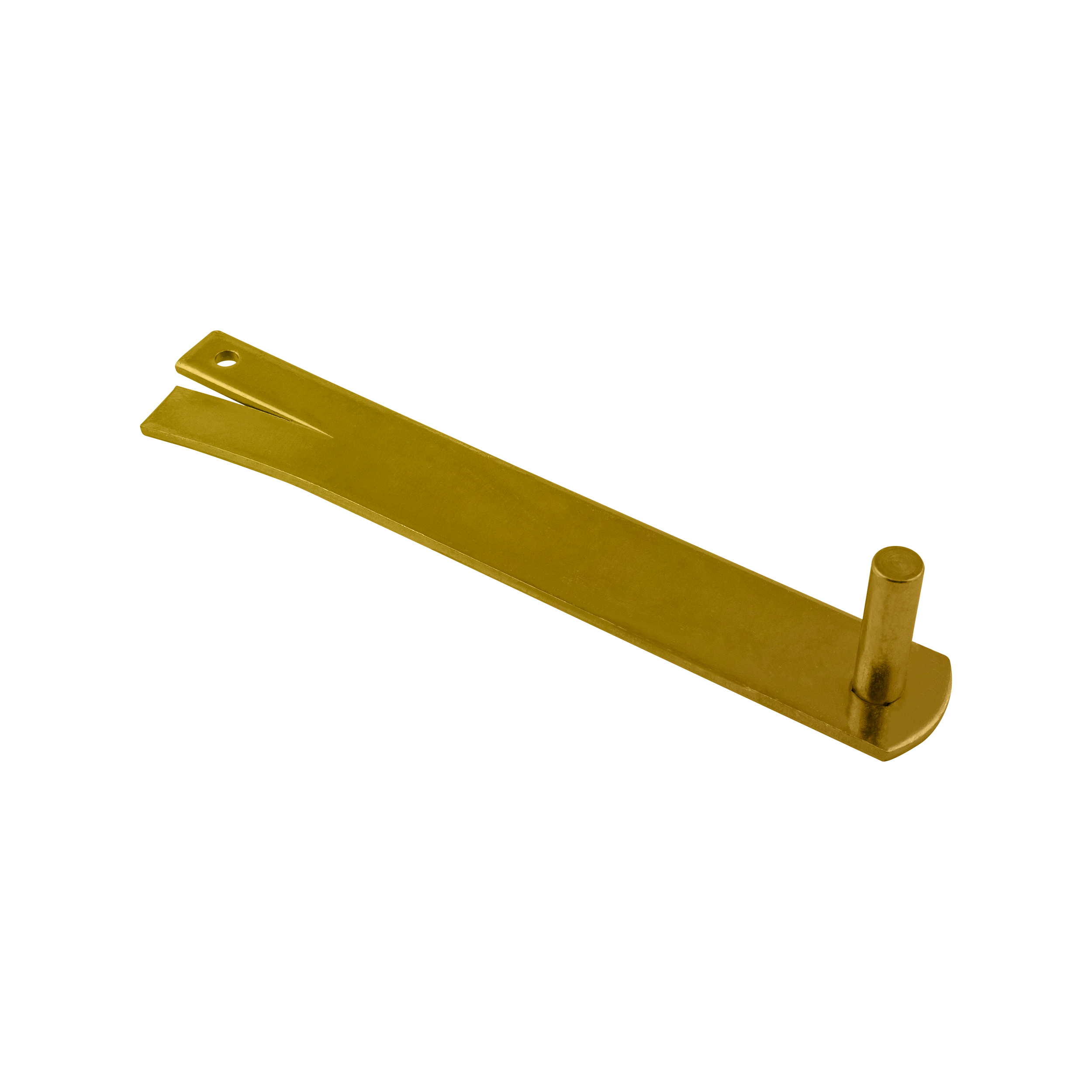Zierkloben für Torbänder - CM | verzinkt | fi 13 mm Dekorativer Zapfengriff für Torscharniere CM 13, 255 mm, gold, 13 mm, 255x40x5,0 mm.