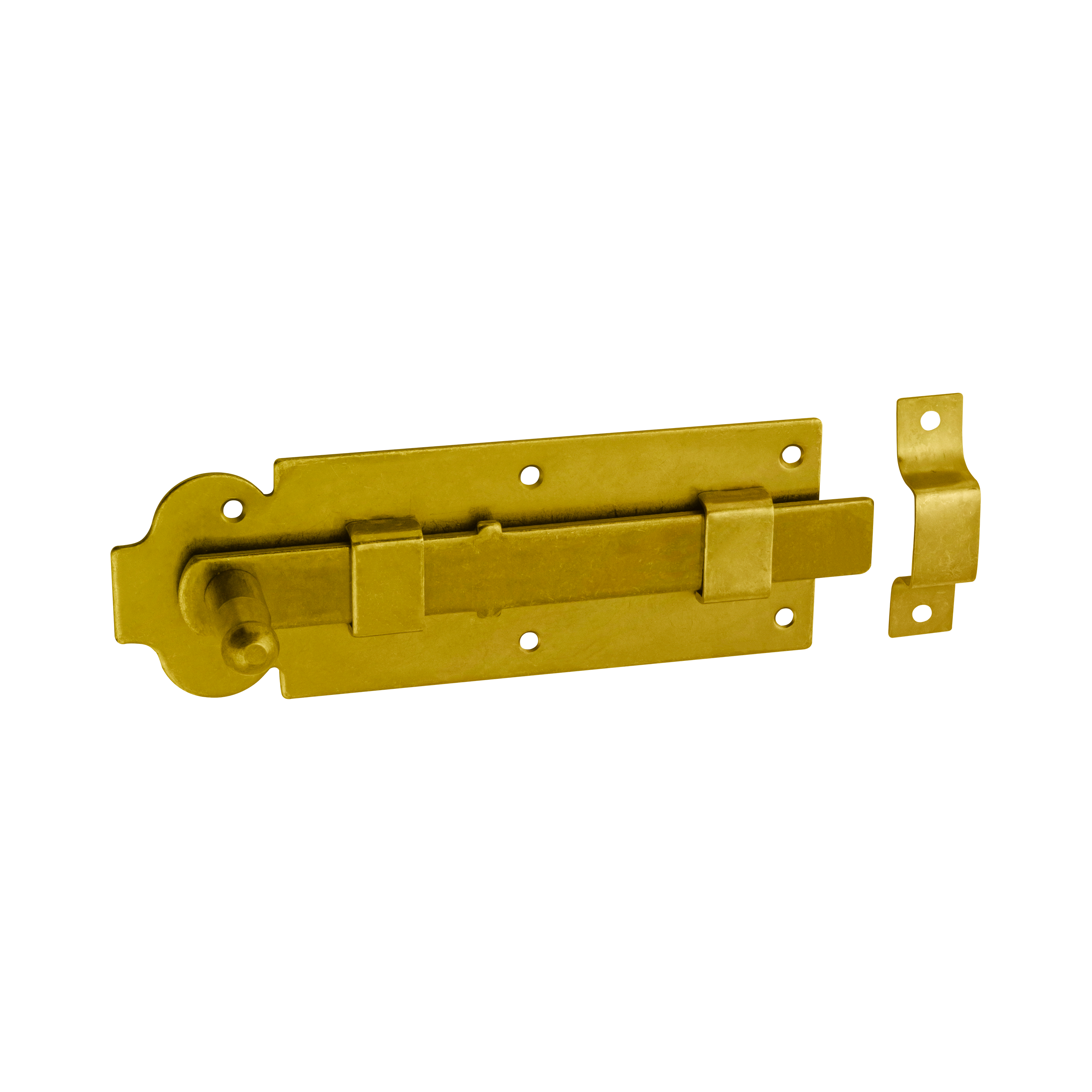 Riegel mit geradem Riegel B 180, 180 mm, gold, 180x65x5,0 mm.