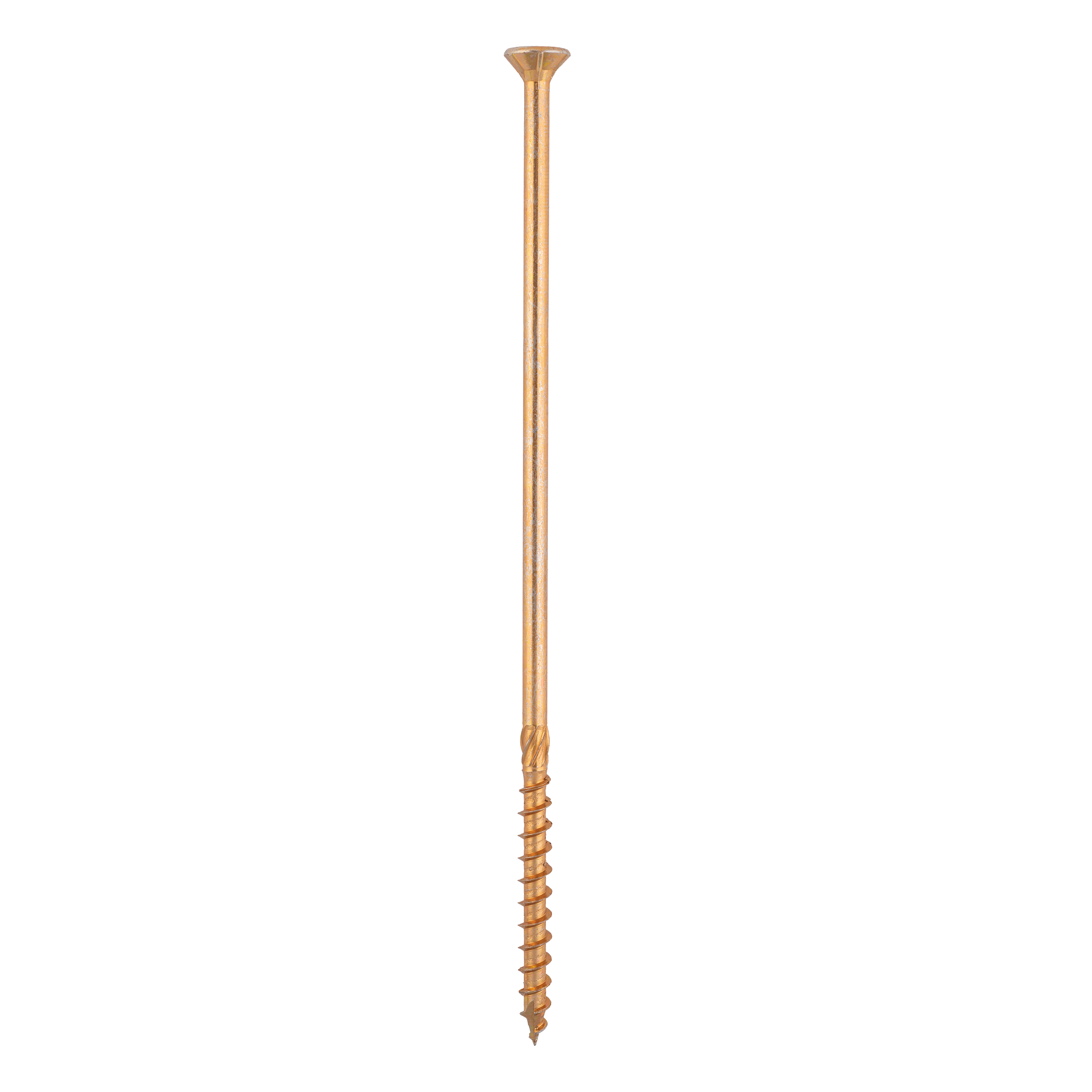 Holzbauschrauben Senkkopf TORX Teilgewinde - CS | 10 x 280 mm | gelb verzinkt | 50 Stk. Konische Zimmermannsschrauben TORX CS fĂŒr Holz, 10x280 mm, Gold, 50 Stk., 10x280 mm.