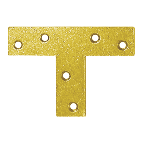 Łącznik płaski metalowy typu T - KT 1 | 70x50x16 mm | 2 mm | Złoty