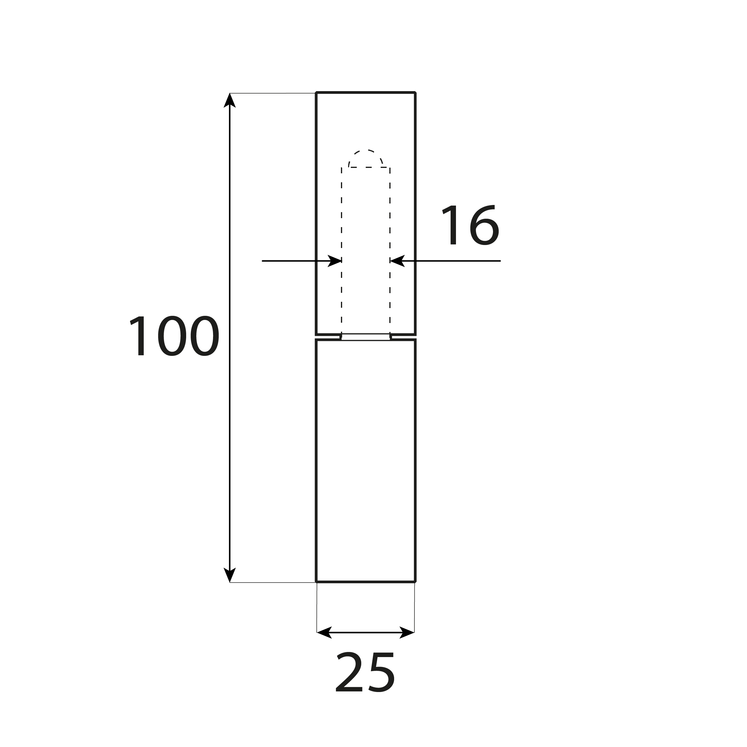 Gedrehtes Anschweißscharnier mit Kugel - ZTK | Ø 25 | 100 mm Gedrehtes Scharnier mit Anschweißkugel für Schlupftor ZTK 25, Stahl, 100 mm, 25x100 mm 2.
