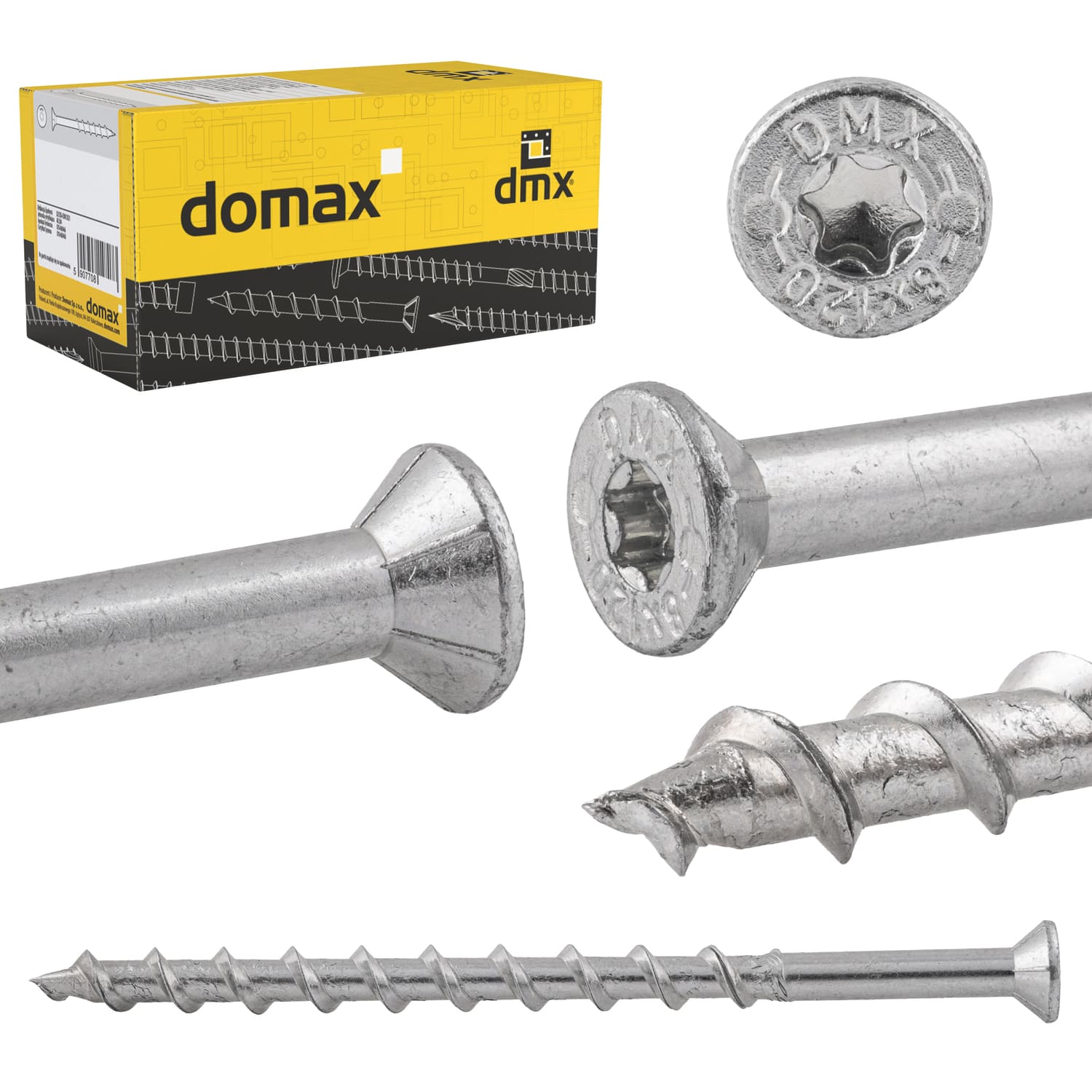 Wkręty do gazobetonu z łbem stożkowym TORX - GS | 8 x 100 mm | Srebrny | 50 szt