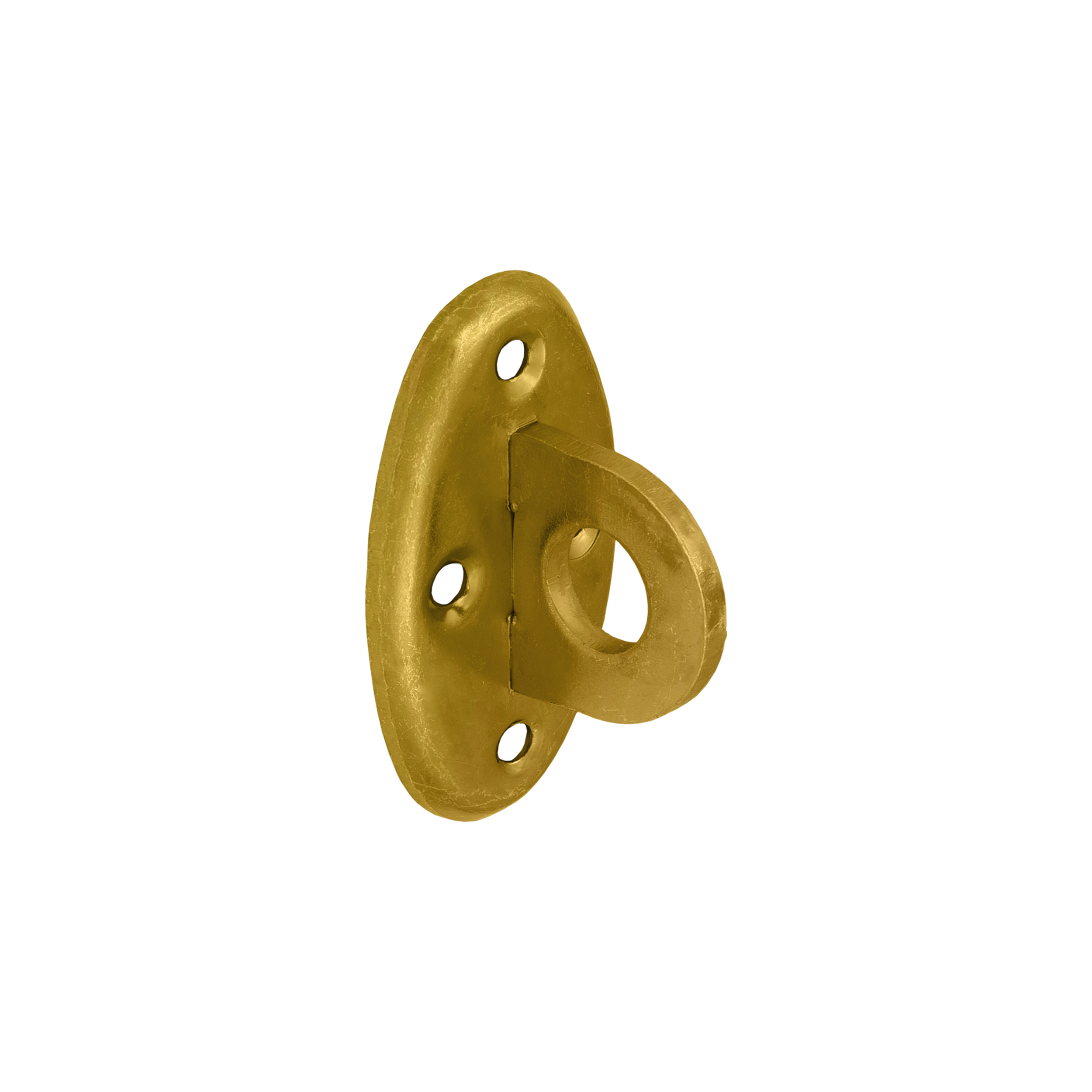 Runde Haspe mit Öse Bolzen Bolzenriegel Halter - SP | verzinkt | 39 mm Runde Schließe mit SP-Öse, Gold, 39 mm, 64 x 39 x 14 mm, DC01-Baustahl.