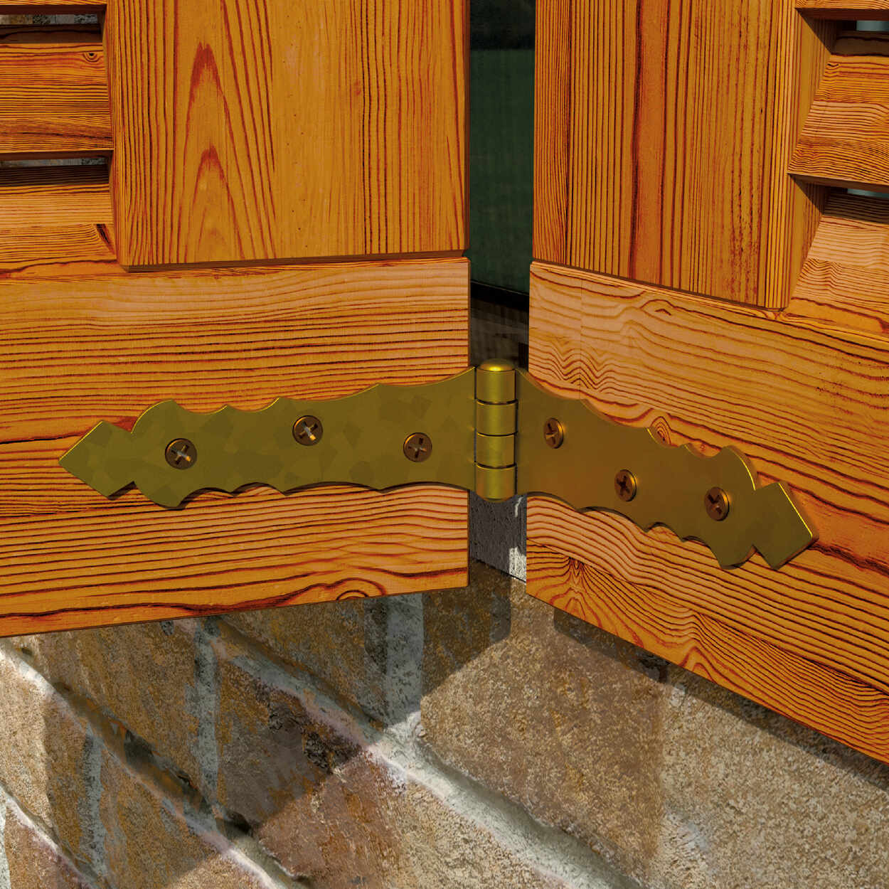 Französisches Zierband - ZOF | silber | 150 mm Dekoratives französisches Scharnier für Tore und Fensterläden ZOF 150, 150 mm, silber, 34x150x2,0 mm, Baustahl DC01 1.