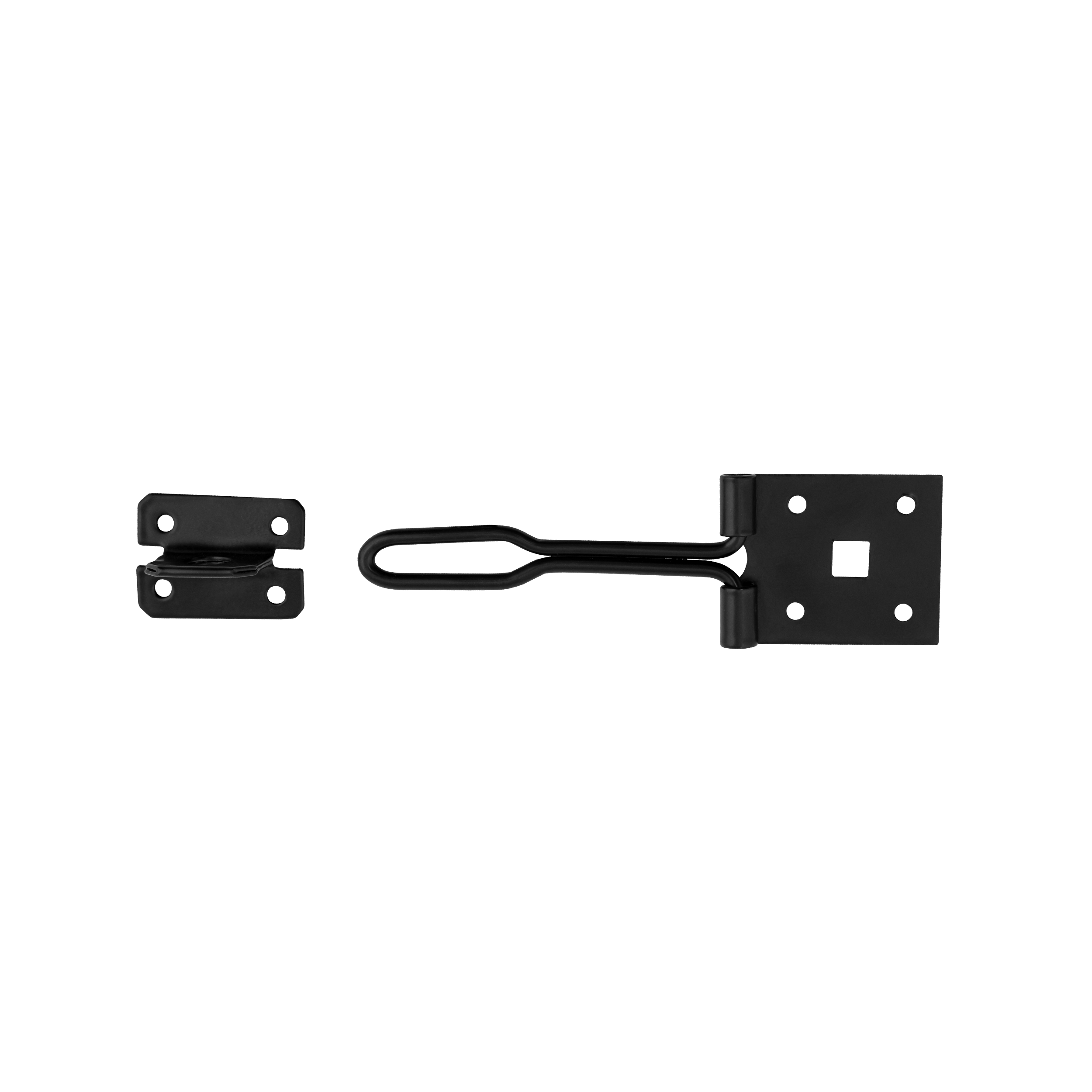 Drahtriegel für Gartentore - ZWD | schwarz | 155 mm ZWD-Drahtspindelverschluss, schwarz, 155 mm, 155 x 45 x 1,4 mm, DC01-Baustahl.