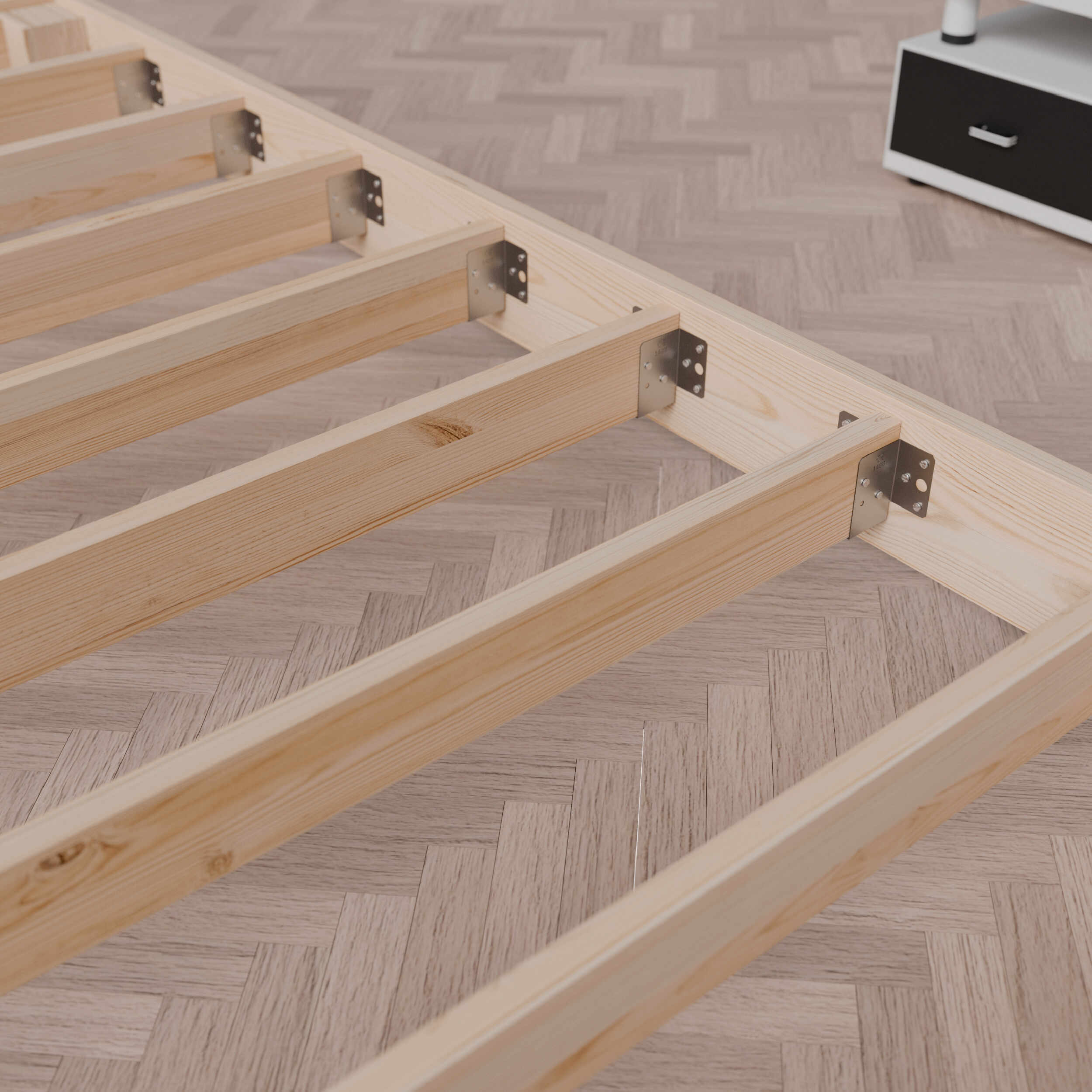 Balkenschuh leicht für Holzlatten Balkenträger Trägerschuh feuerverzinkt - WL 5 | 25x77x45 mm Lichtbalkenaufhänger WL 5, 25x77x45 mm, 25x77x45x1,0 mm, DX51D Baustahl, Silber 1.