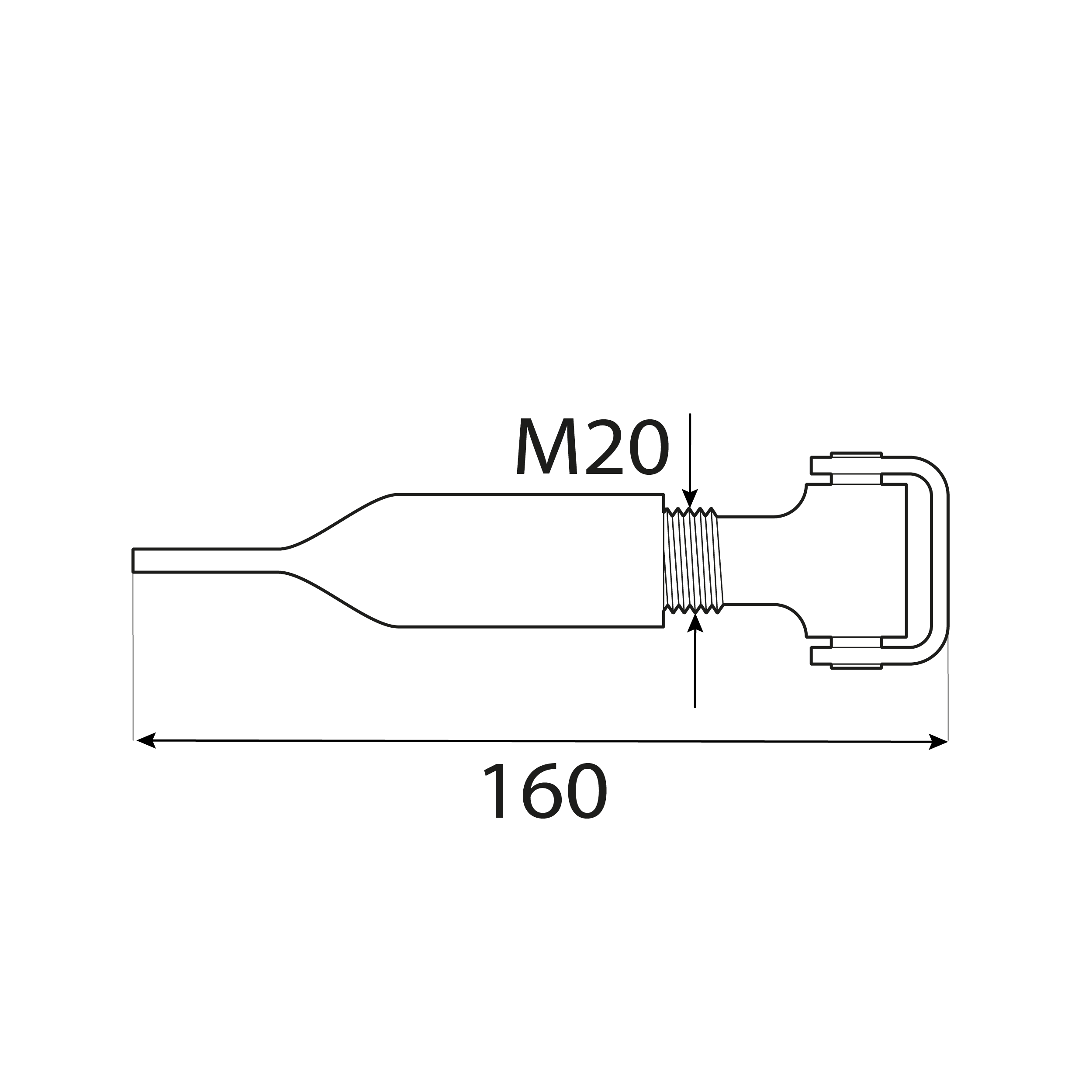 Zawias regulowany do muru - ZRM 20 | Złoty | 160 mm