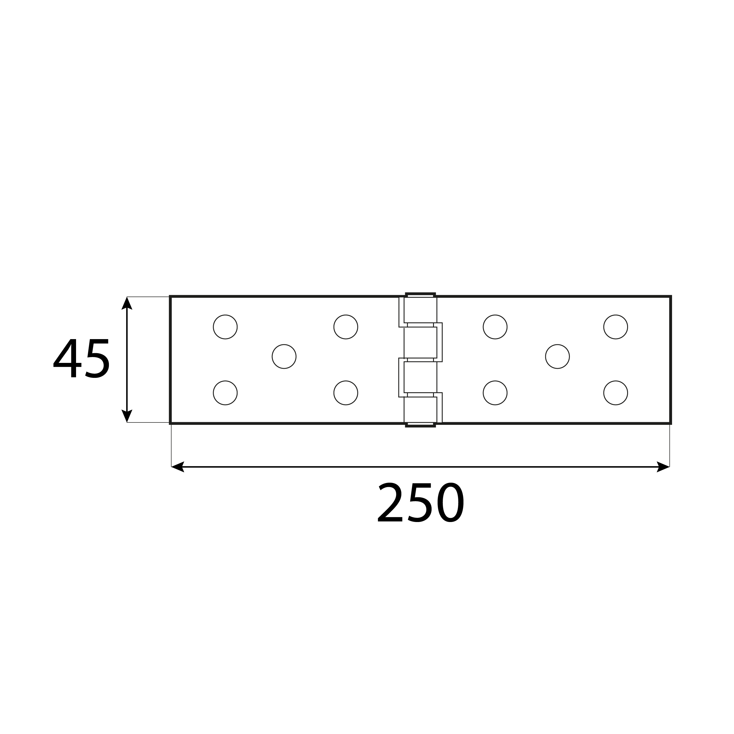 Flachscharnier Bauscharnier Scharnier - Z | silber | 250x45 mm Flachbauscharnier, geflochten Z 250/45, 250 mm, silber, 45 mm, 250x45x1,5 mm 45.