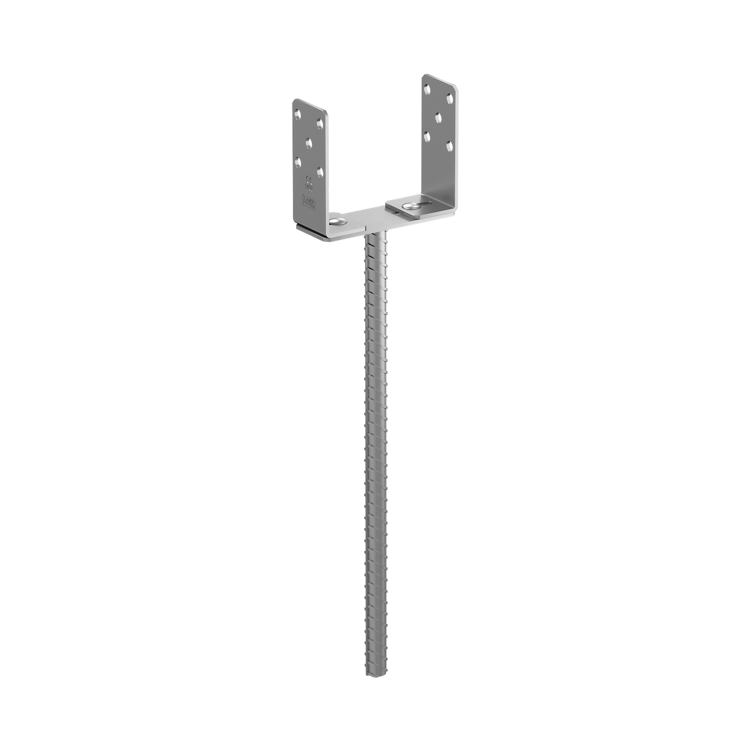 Podstawa słupa kotwa do wmurowania typ U regulowana - PSRU | 60-200 mm | Pręt 500 mm