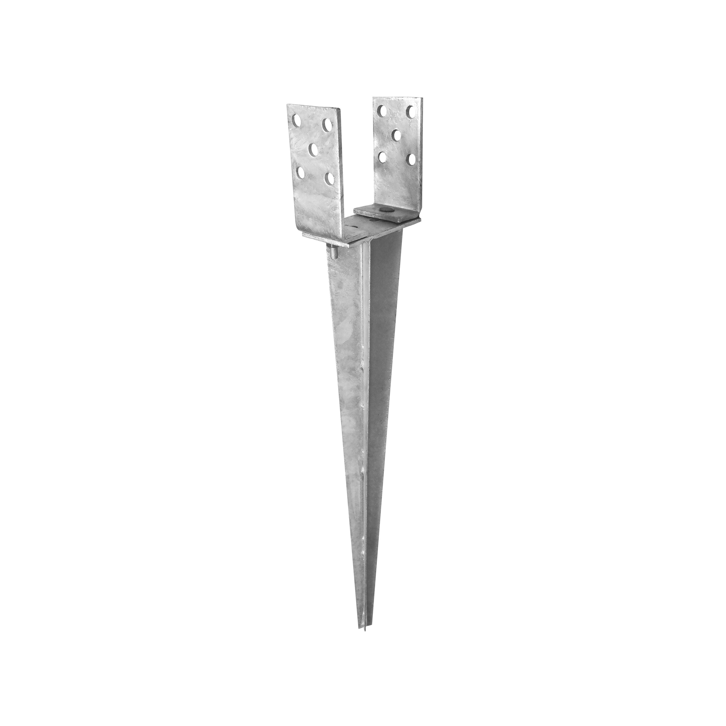 Einschlaghülse verstellbar 70-120 mm Bodenanker feuerverzinkt - PSGR | 70-120 mm Verstellbarer eingeschlagener Pfostenfuß 70-120 mm PSGR 0-120/700, 70-120 mm, 120x65x700x2,0 mm, silber, S235-Baustahl, Satz Elemente.