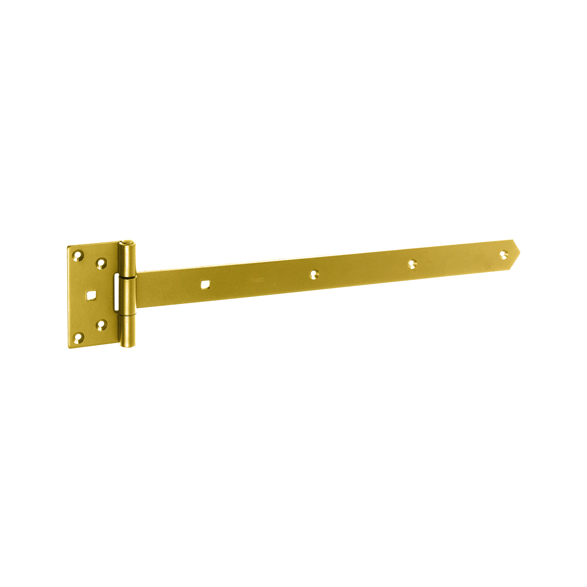 Torband Schwerlast lang Scharnier - ZBW | verzinkt | 500 mm Langes Torscharnier für Rollladentor ZBW 500, 500 mm, gold, 500x65x110x4,0 mm.
