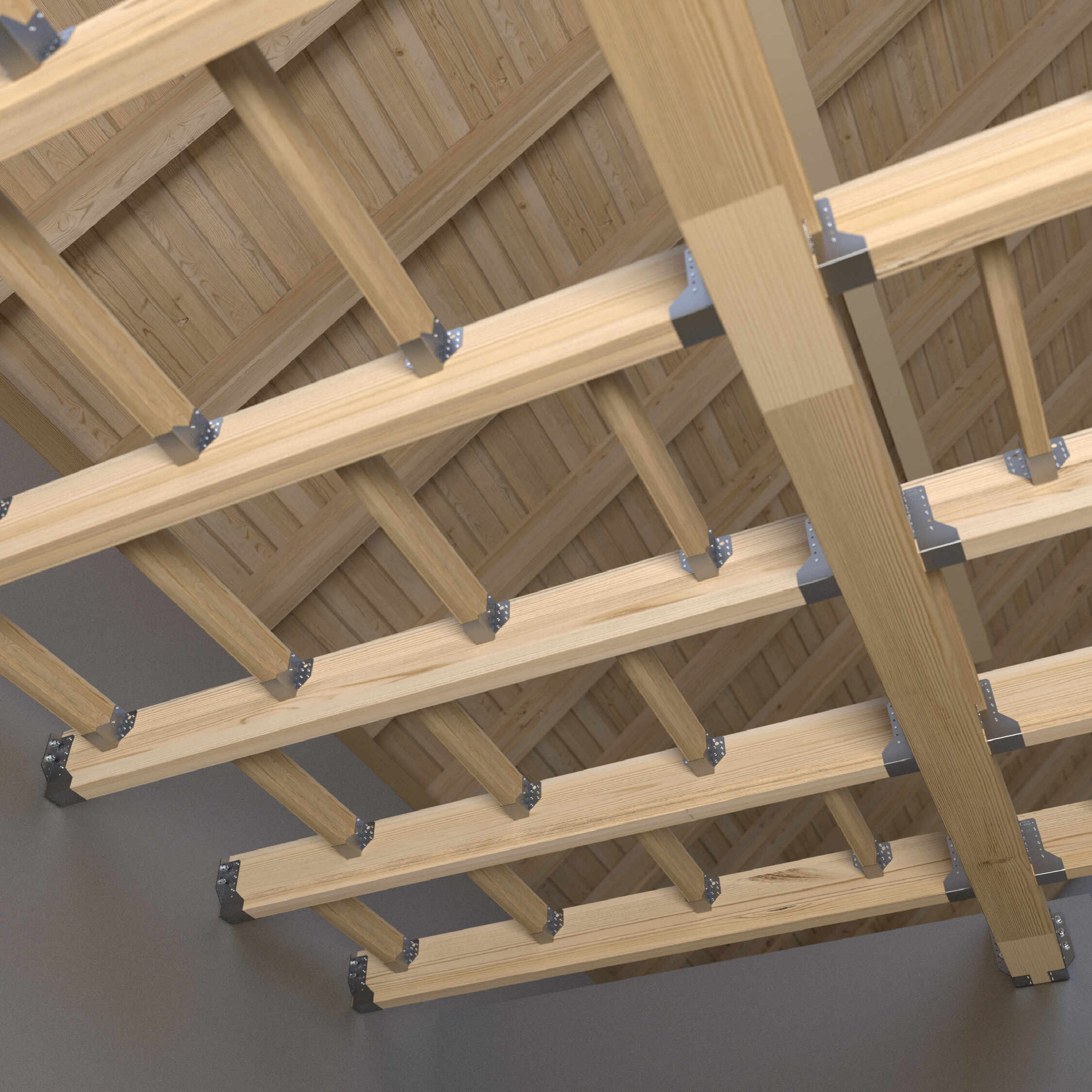 Wieszak belki uchwyt belki drewnianej - WB 45 | 32x144x75 mm | Srebrny