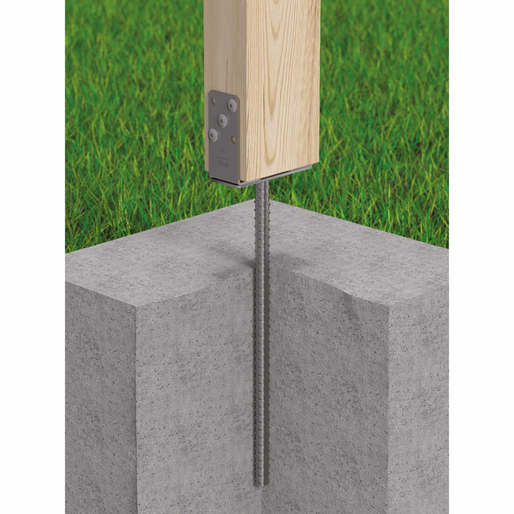 Podstawa słupa kotwa do wmurowania typ U regulowana - PSRU | 60-200 mm | Czarny