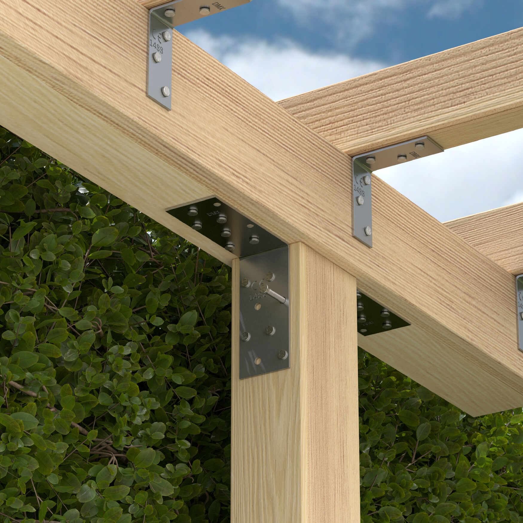 Kątownik montażowy stalowy uniwersalny  - KM 16 | 90x90x40 mm | 20 szt