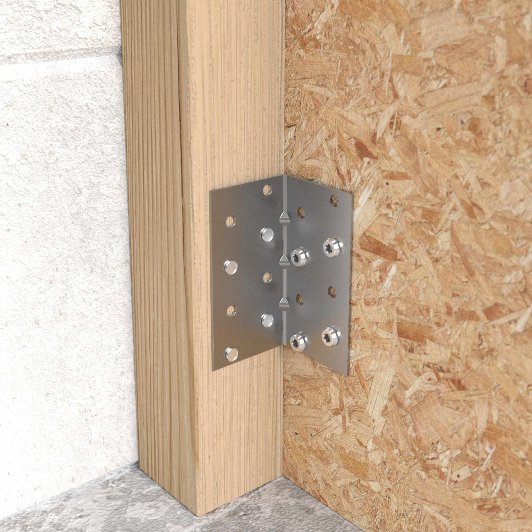 Kątownik montażowy stalowy uniwersalny  - KM 7 | 80x80x40 mm | 20 szt