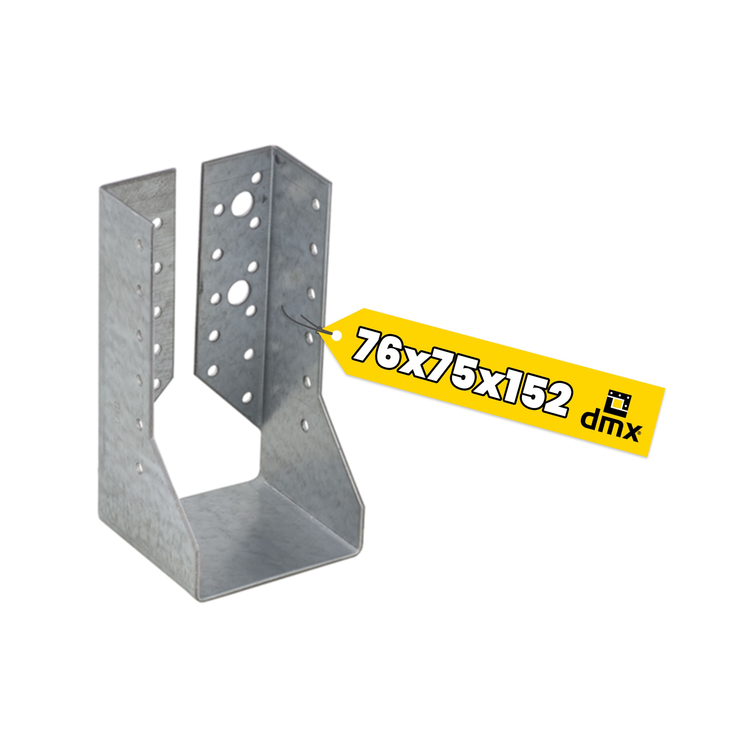 Balkenschuh Innen Balkenträger innenliegend Trägerschuh - WBZ 24 | 76x152x75 mm | feuerverzinkt Balkenaufhänger, Holzbalkenhalter, gebogen WBZ 24, 76x152x75 mm, silber, 76x152x75x2,0 mm, DX51D Baustahl, Produktfoto.