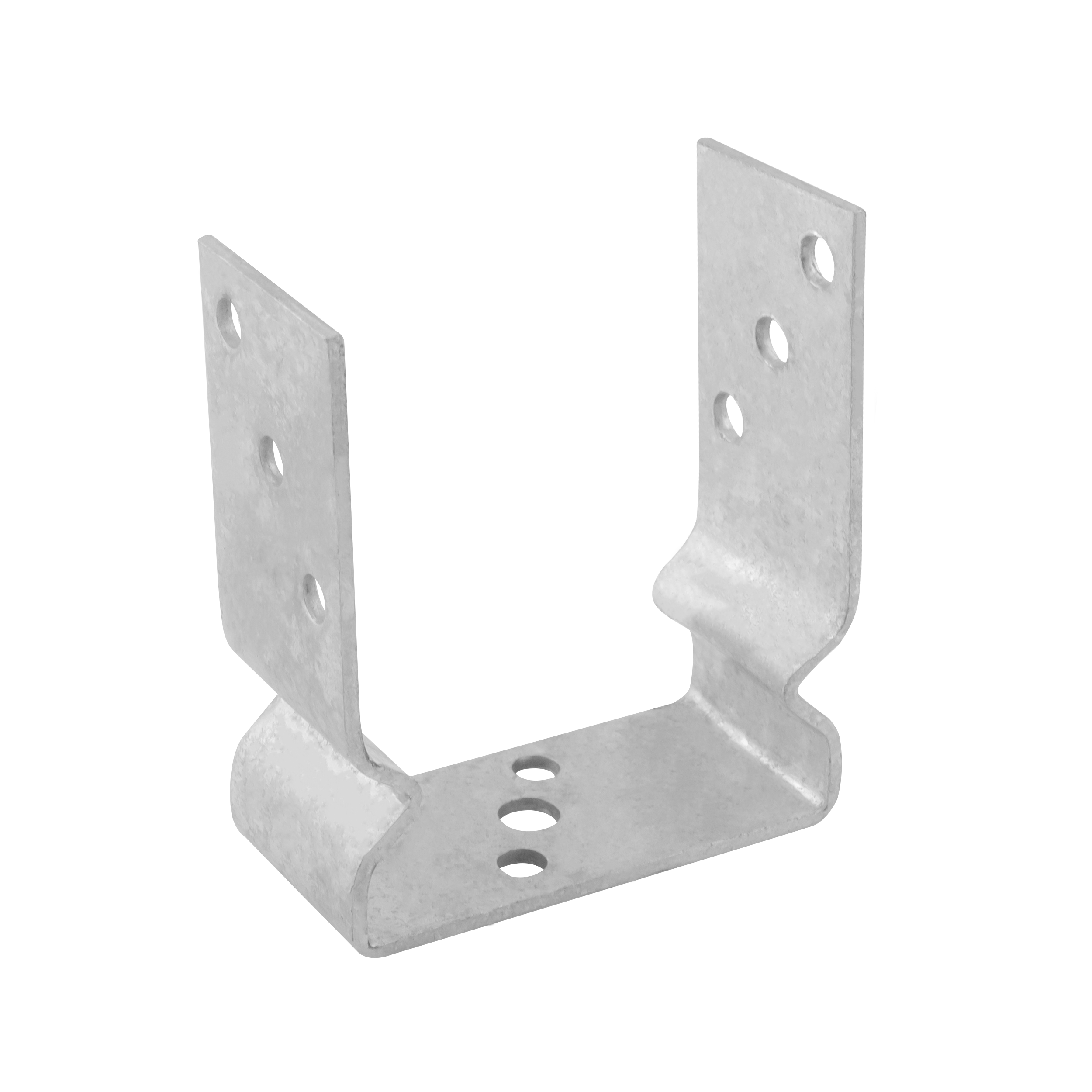 Pfostenträger zum aufdübeln U-Form Pfostenanker - PSOZ | 120 mm | feuerverzinkt Säulenfuß-Schraubanker auf Beton, Typ U, mit PSOZ-Versatz, 120 mm, silber, 121x150x60x4,0 mm.