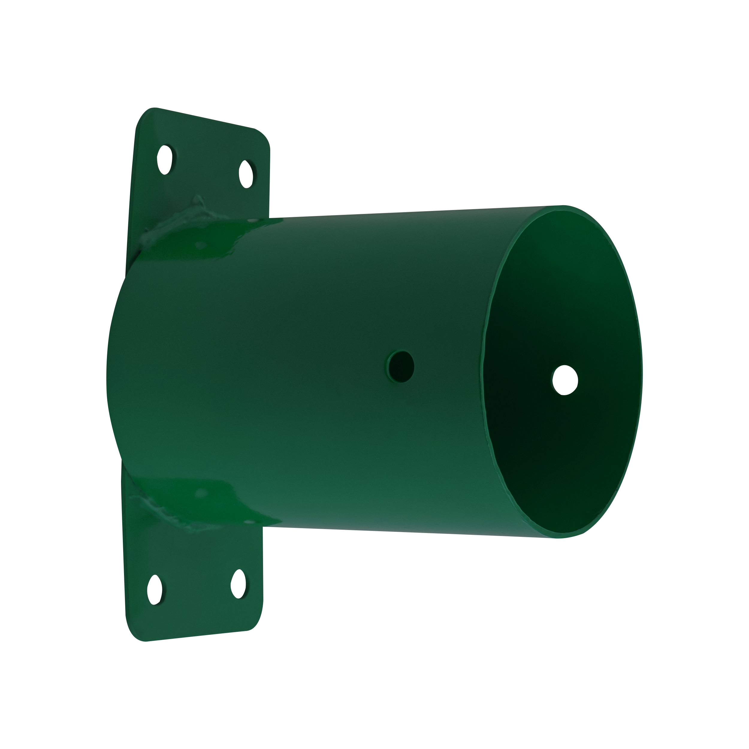 Runder Balkenverbinder für Wand für GHSO 100-Schaukel, ø100x152 mm, grün, S235-Baustahl.