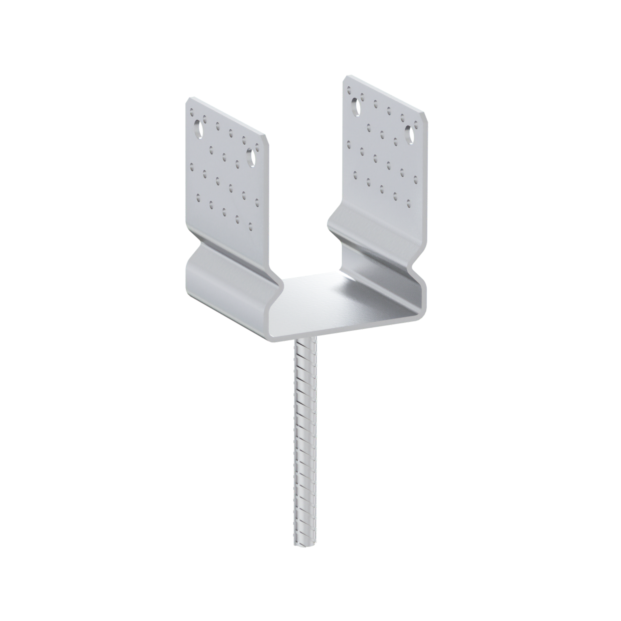 Podstawa słupa kotwa typ U wielopunktowa z siodełkiem - PSSZ | 120 mm Podstawa słupa kotwa typ U wielopunktowa z siodełkiem - PSSZ | 120 mm