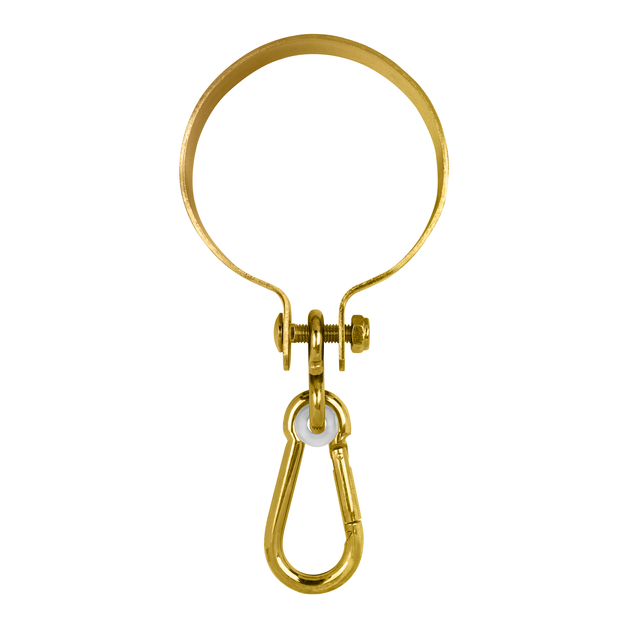 Schaukelschelle rund - MHO | ø120 | gold Schaukelmontage mit MHO-Rundklemme, ø120, Gold, Kohlenstoffstahl, 120 mm.