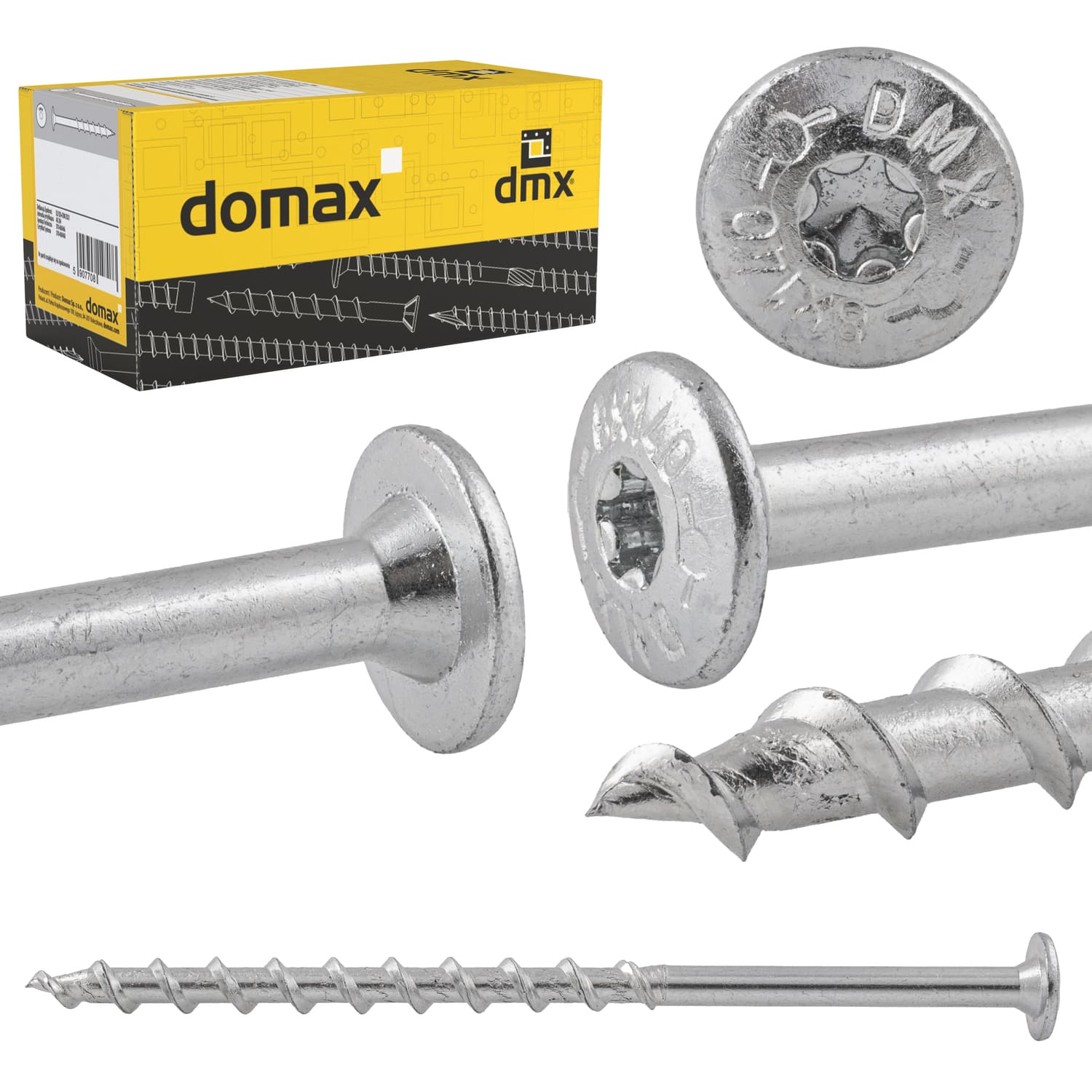 Wkręty do gazobetonu z łbem talerzowym TORX - GT | 8 x 100 mm | Srebrny | 50 szt