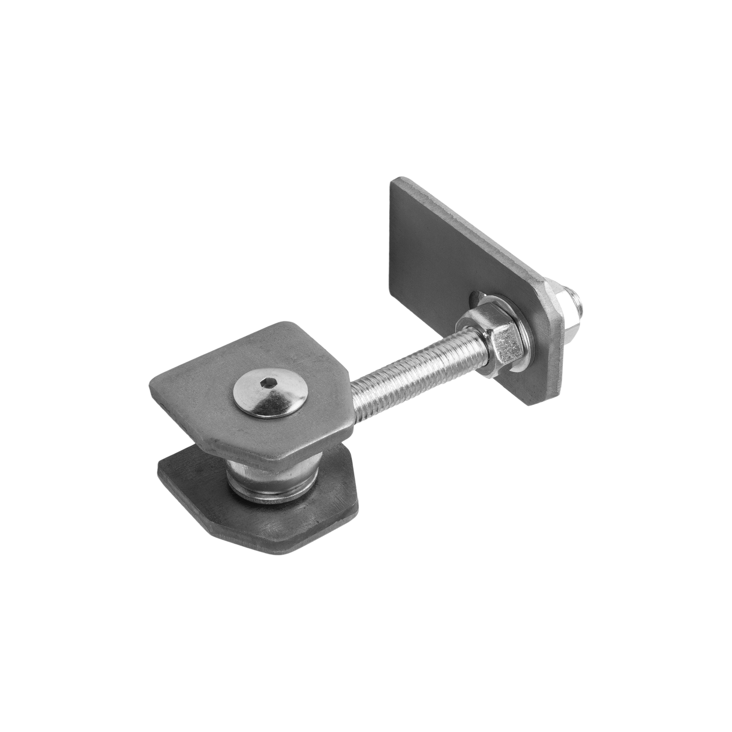 Verstellbares Anschweißscharnier - ZRB | M12 | 100 mm Verstellbares Scharnier zum Anschweißen ZRB 12/100, 100 mm, 45x37x100x6,0 mm, Stahl, Schuss 2.