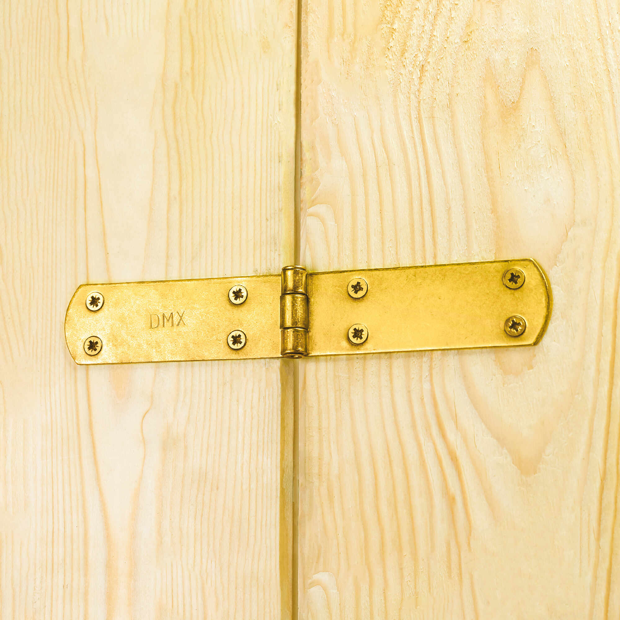 Französisches Kistenband - ZF | verzinkt | 140 mm Flaches französisches Streifenscharnier für Türen und Fensterläden ZF 140, 140 mm, gold, 33 mm, 140x35x2,5 mm 1.