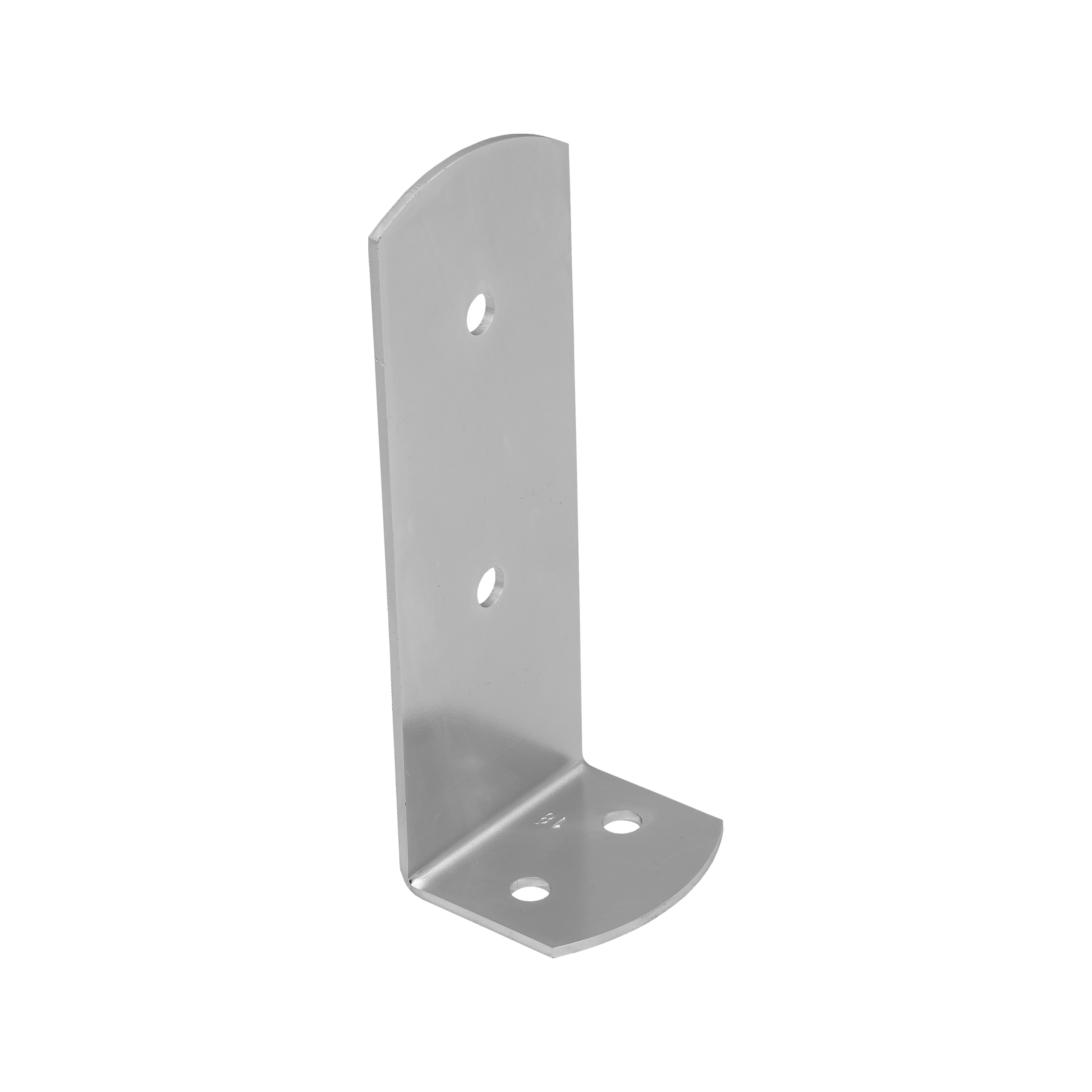 Pfostenträger zum aufdübeln leicht L-Form - PSC | 75x200 mm | feuerverzinkt Säulenfuß, Leichtbeton-Schraubanker, Typ L PSC, 75x200 mm, silber, 75x200x3,0 mm.