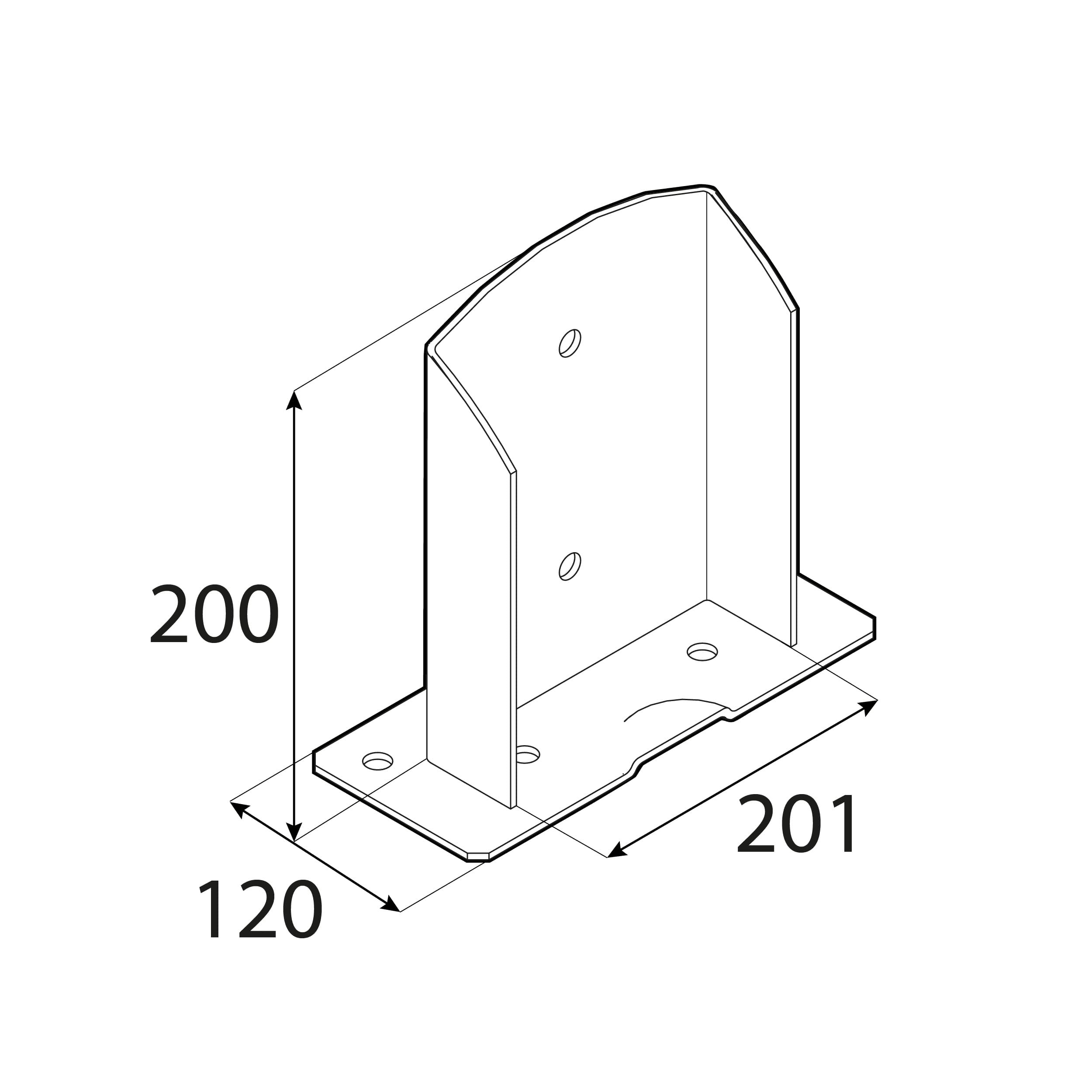 Pfostenträger zum aufdübeln Aufschraubhülse geteilt mit rechteckiger Grundplatte - PSD | 200 mm | Gold Säulenfuß, anschraubbarer geteilter Anker mit rechteckigem Sockel PSD, 200 mm, Gold, Schuss 2.