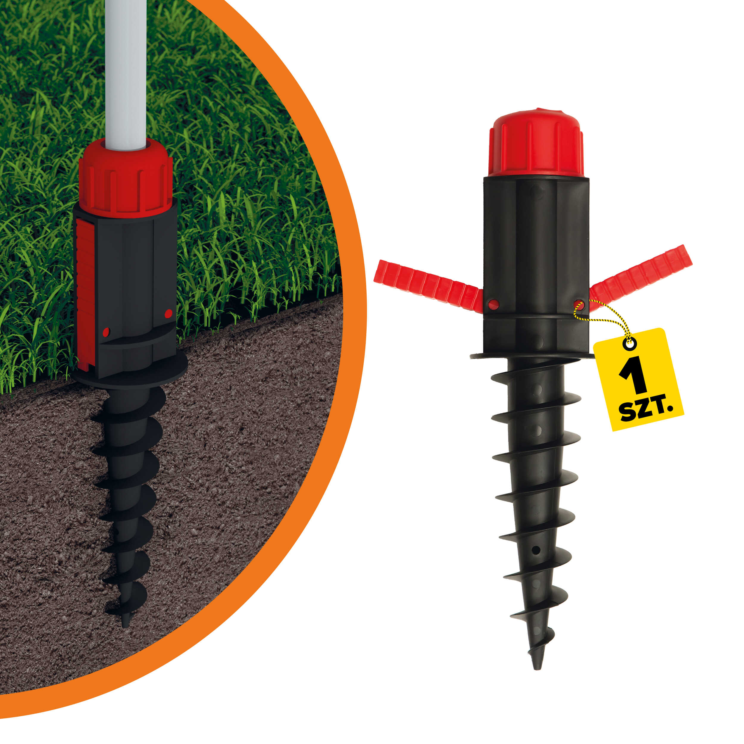Podstawa parasola wkręcana z regulacją - PWA | 16-32 x 380 mm