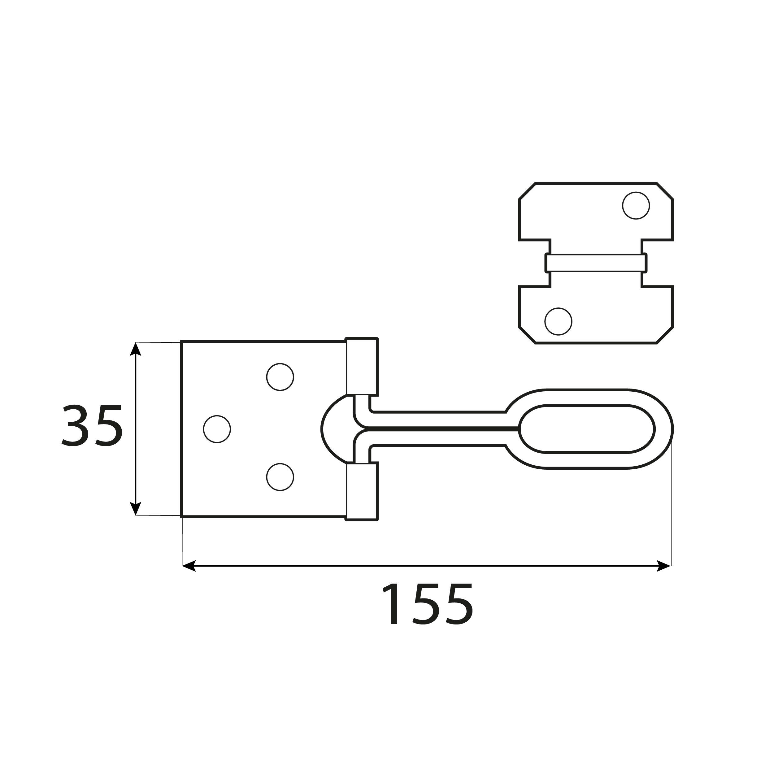 Zamknięcie wrzeciądz z drutu - ZWD | Czarny | 155 mm Zamknięcie wrzeciądz z drutu - ZWD | Czarny | 155 mm