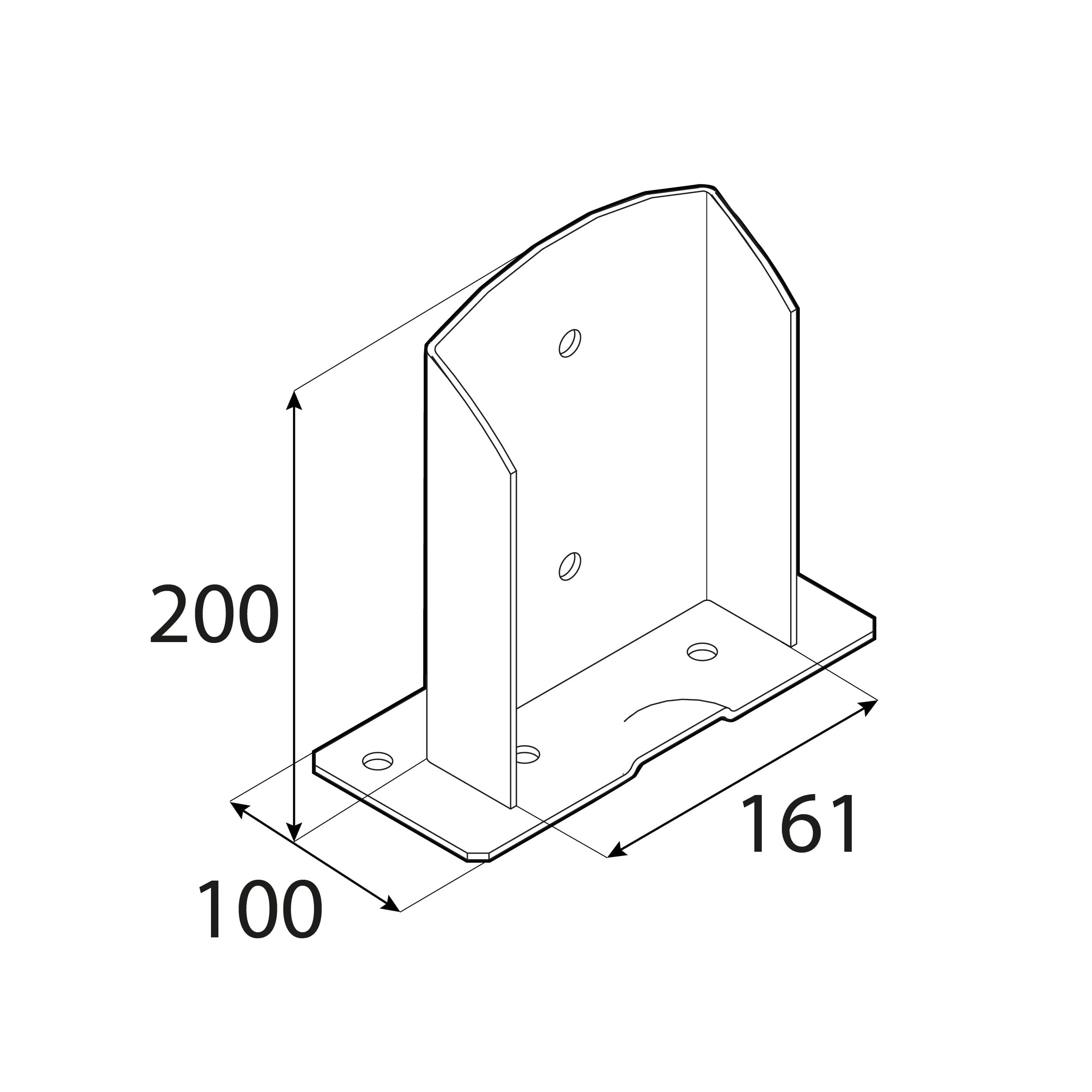 Pfostenträger zum aufdübeln Aufschraubhülse geteilt mit rechteckiger Grundplatte - PSD | 160 mm | verzinkt Säulenfuß, anschraubbarer Spaltanker mit rechteckigem Fuß PSD, 160 mm, silber, Schuss 2.