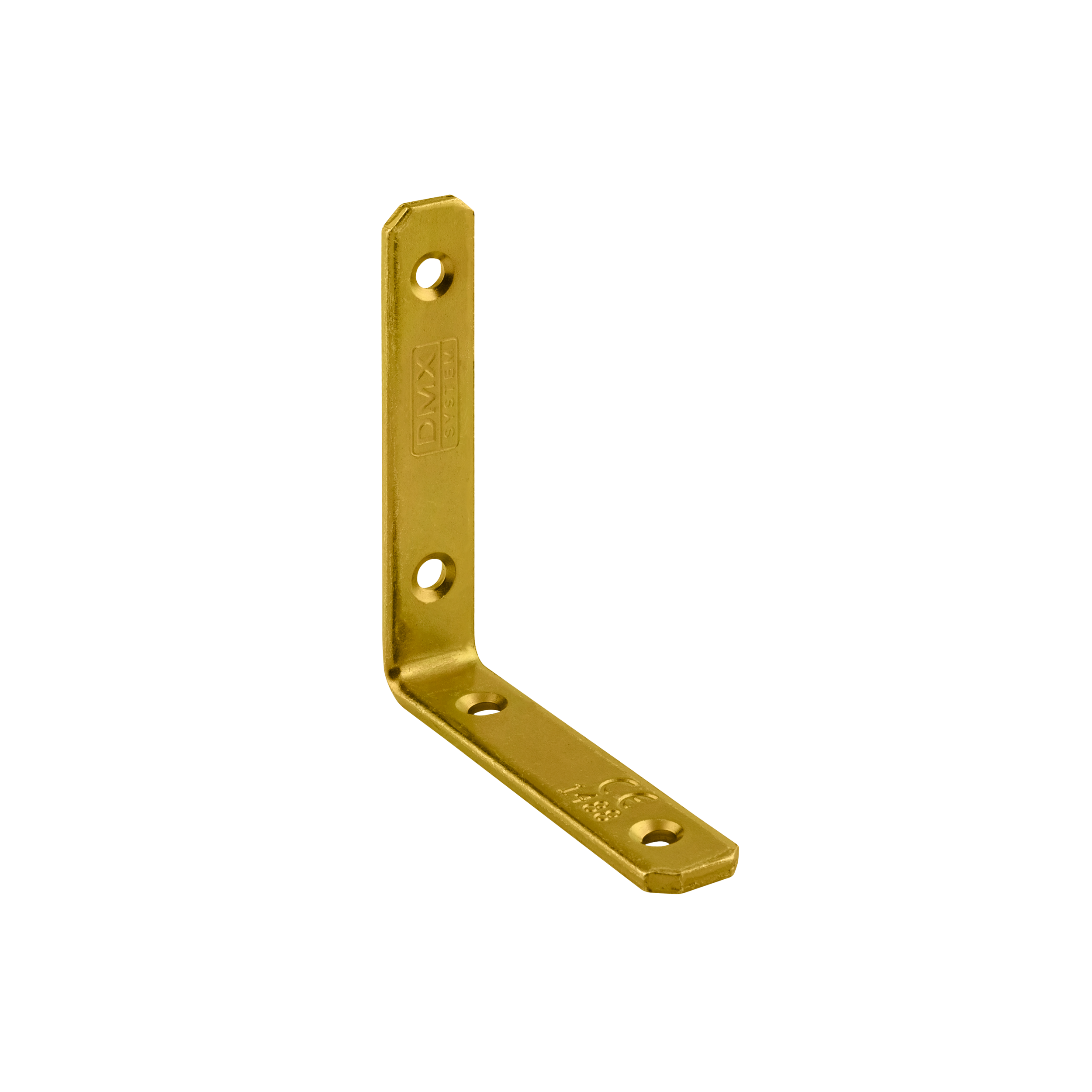 Möbelwinkel schmal Möbelverbinder Winkelverbinder Stahl - KW 5 | 100x100x20 mm | 20 Stück | Gold Schmaler Möbelwinkel KW 5, 100x100x20 mm, 20 Stk., 100x100x20x4,0 mm, gold, S235 Baustahl, Elementset.