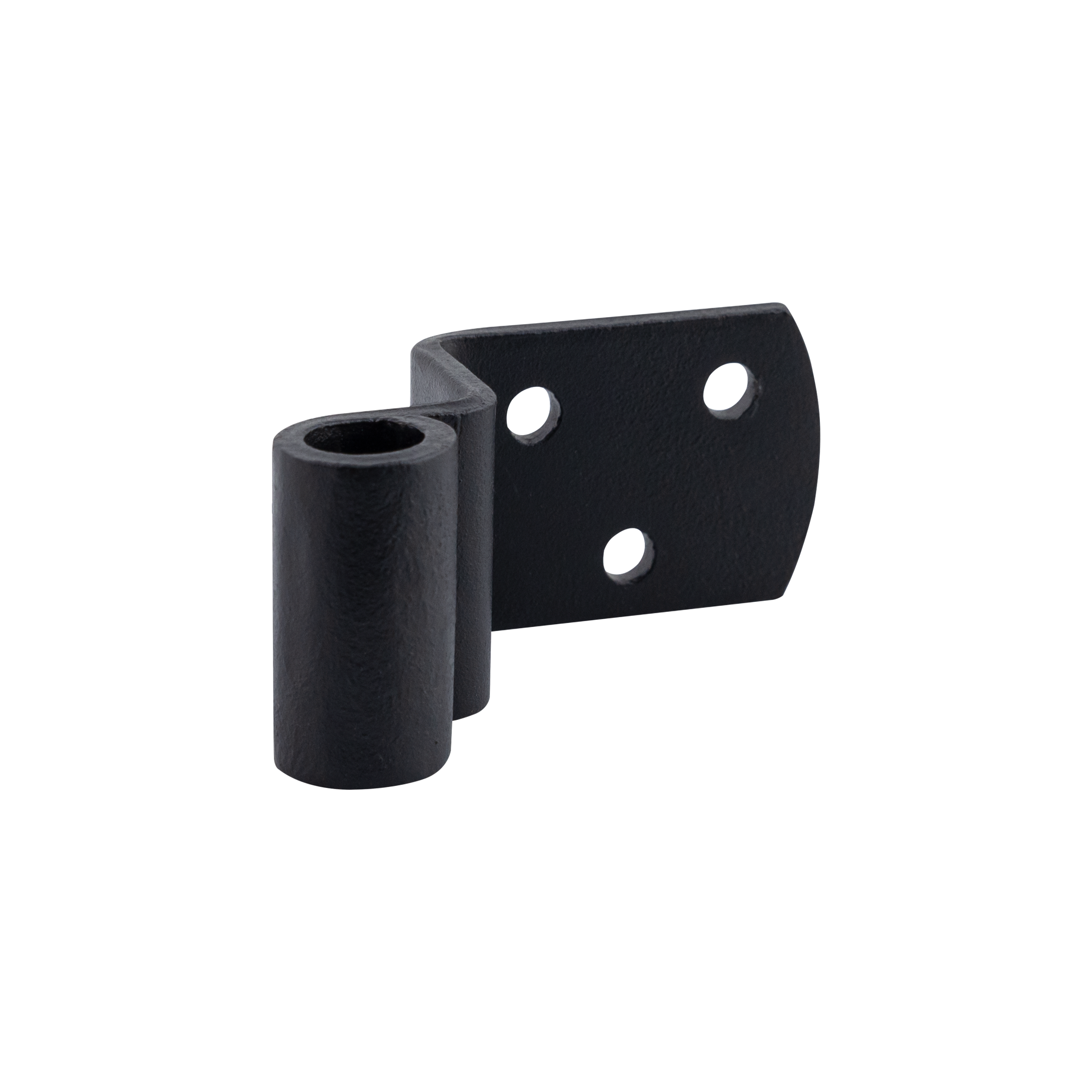 Gekröpftes Ladenband für Tore - ZPK | schwarz | 63 mm | fi 10 mm Versetztes Bandscharnier für ZPK-Tore, schwarz, 63 mm, Durchmesser 10 mm, 5x30x3,0 mm, S235-Baustahl.