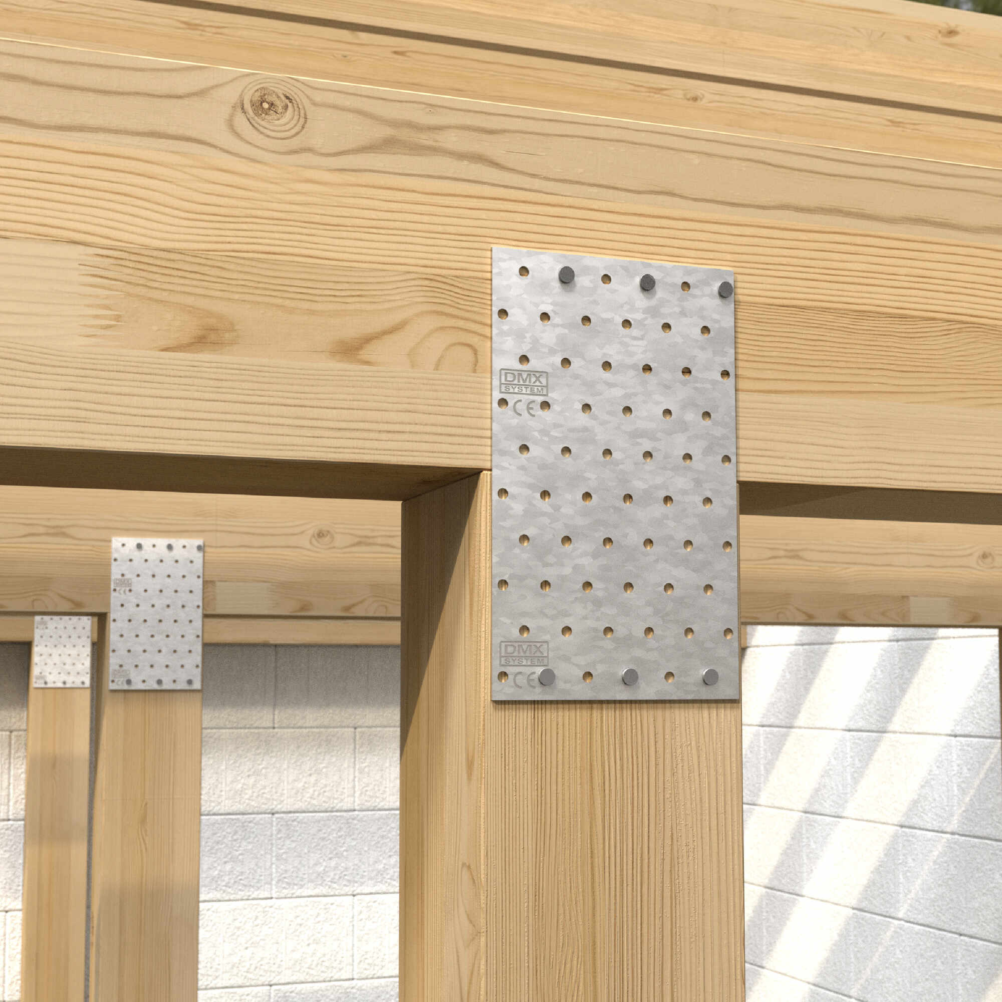 Lochplatte Lochplattenstreifen Flachverbinder Holzverbinder feuerverzinkt - PP 11 | 300x80 mm | 2 mm Lochblech-Flachstange PP 11, 300x80 mm, 2 mm, 80x300x2,0 mm, DX51D Baustahl, Silber 1.