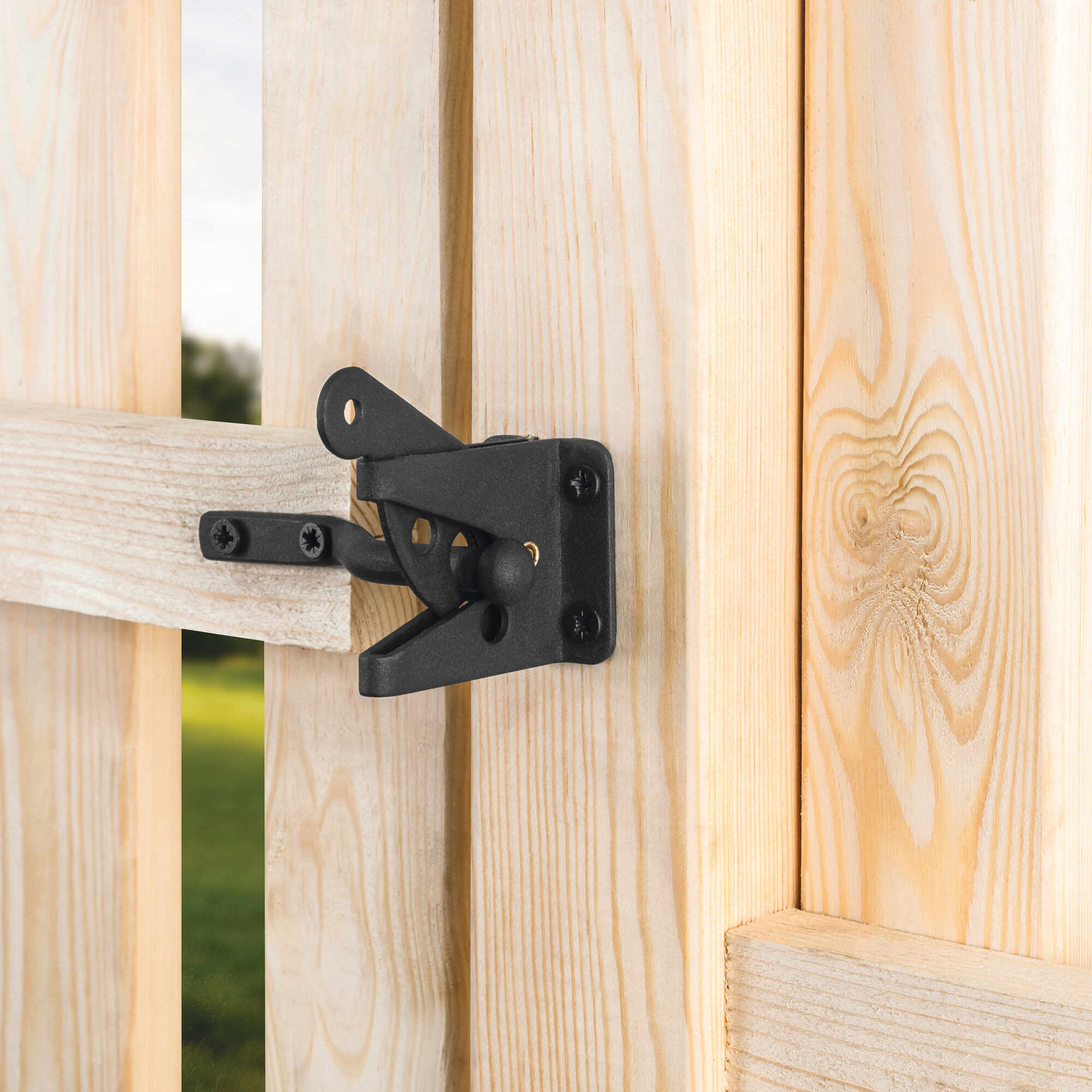 Zatrzask samoblokujący do furtki bramy - WHG  | Czarny | 48 mm