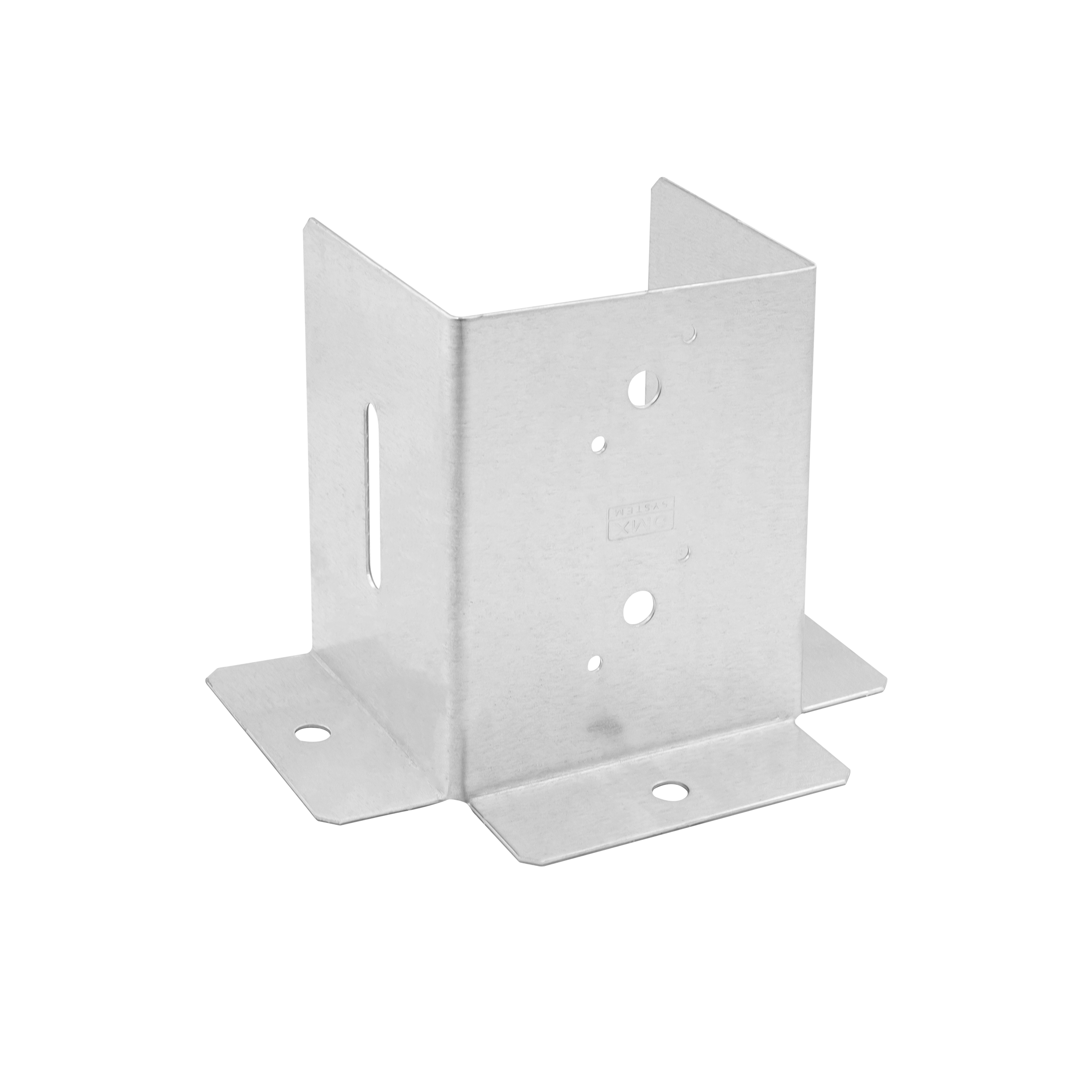 Pfostenträger zum aufdübeln Aufschraubhülse offen verstellbar - PSD DX | 120 mm | feuerverzinkt Pfostenfuß offener Schraubanker mit Verstellung PSD DX, 120 mm, silber, 121x154x107x2,0 mm.