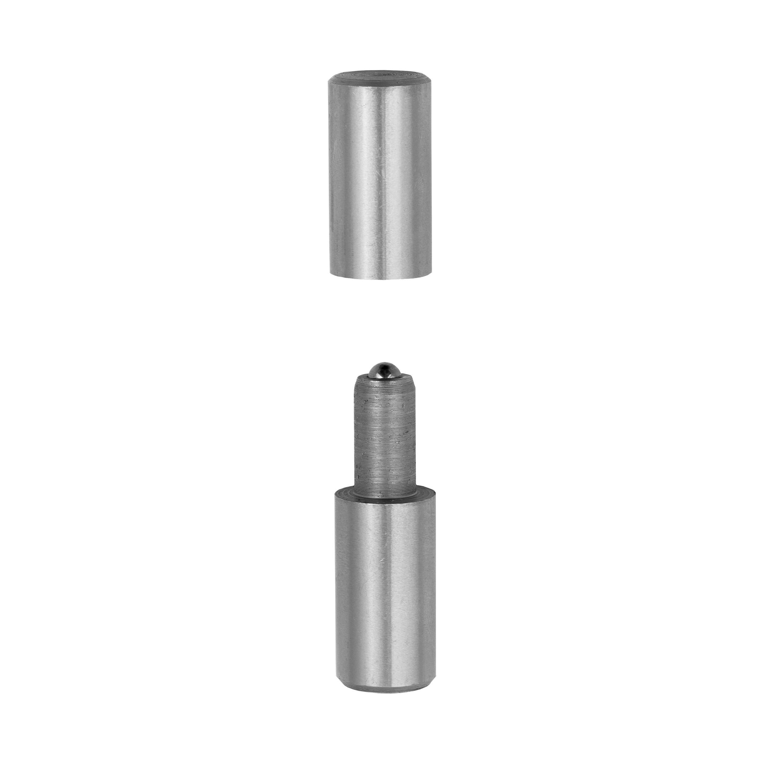 Gedrehtes Anschweißscharnier mit Kugel - ZTK | Ø 16 | 65 mm Gedrehtes Scharnier mit Anschweißkugel für das Schlupftor ZTK 16, Stahl, 65 mm, 16x65 mm, Schuss 2.