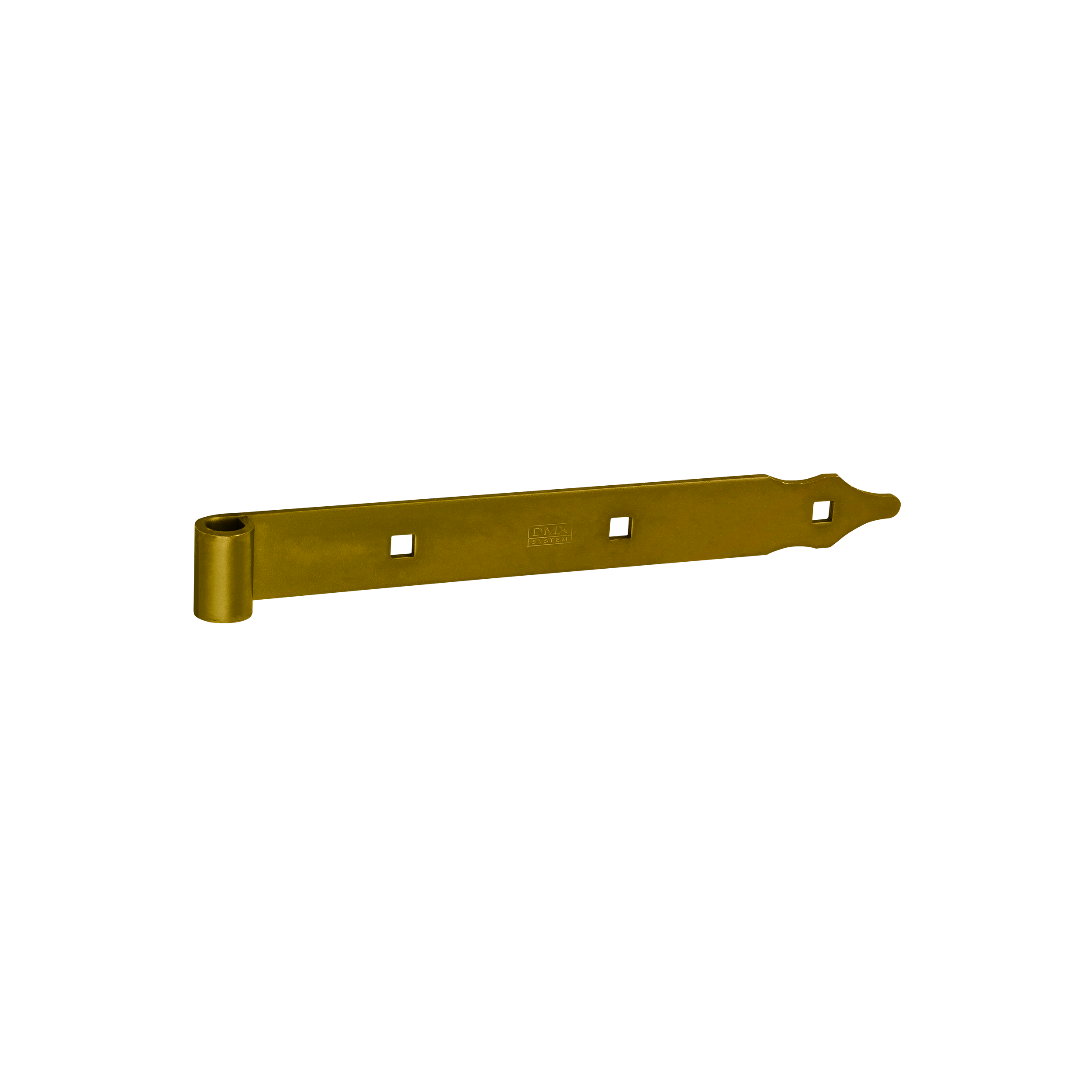 Ladenband für Tore - ZP | verzinkt | 300 mm | fi 13 mm Bandscharnier für Tore ZP 300/13, 300 mm, gold, 13 mm, 300x35x4,0 mm.