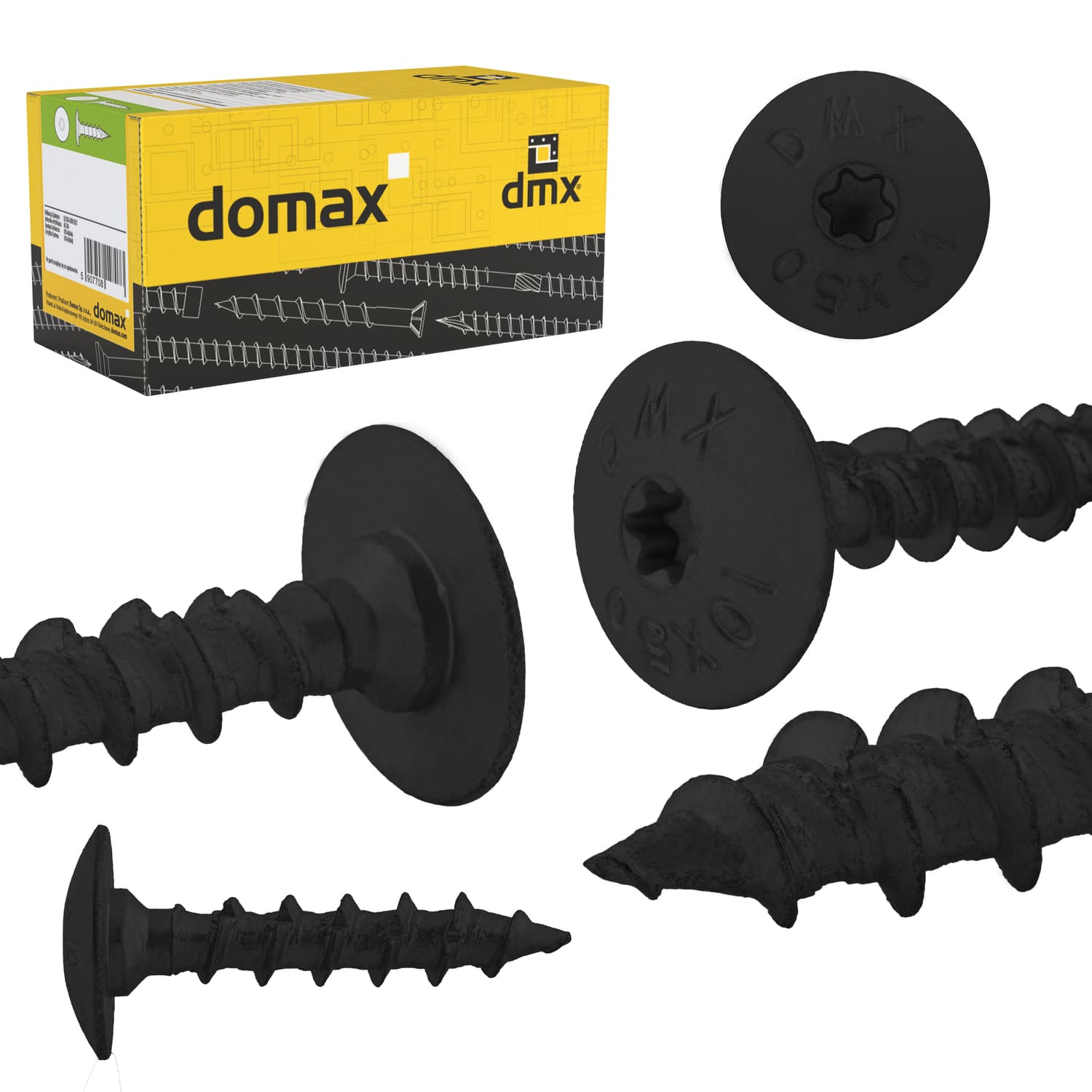 Wkręty do architektury ogrodowej TORX - CTO | 8 x 50 mm | Czarny | 10 szt