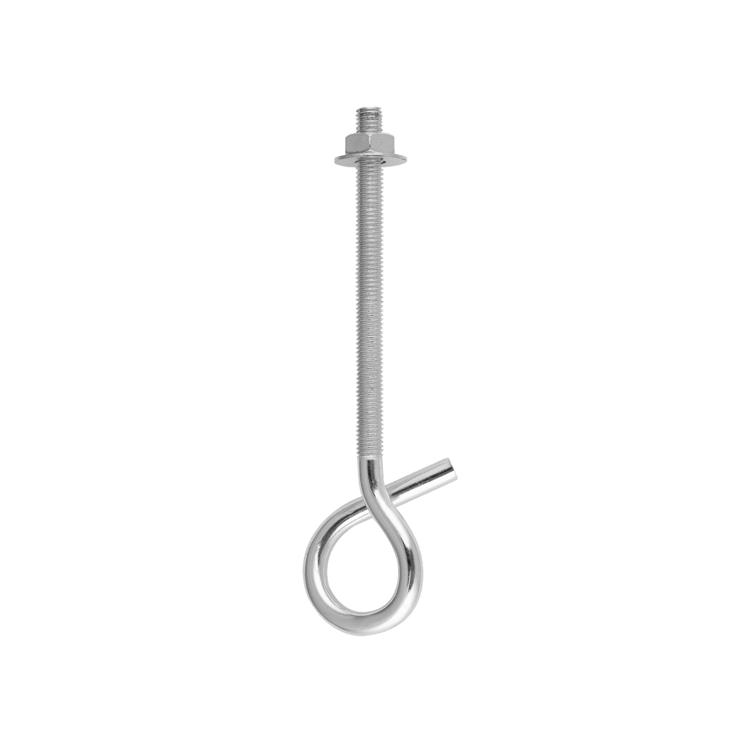 Schaukelhaken aus Stahl Schaukelschelle Karabinerhaken - MHM 10 × 180 mm Schaukelhakenmontage-Stahlgriff MHM 10 × 180 mm, 10x180 mm, Silber, Kohlenstoffstahl.