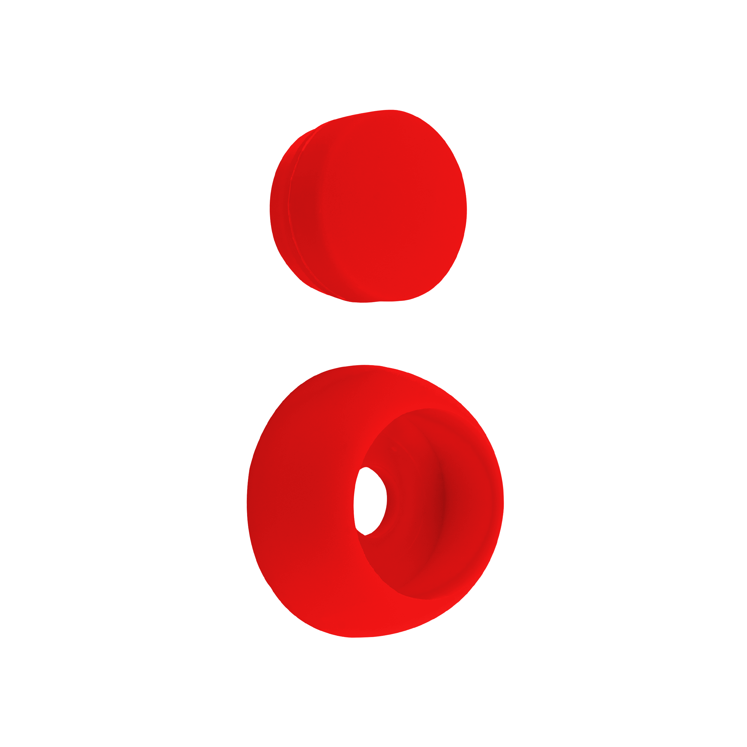 Sechskant-Schraubverschluss GHZ 2, rot, 4 Stück, PE-Material, inkl.