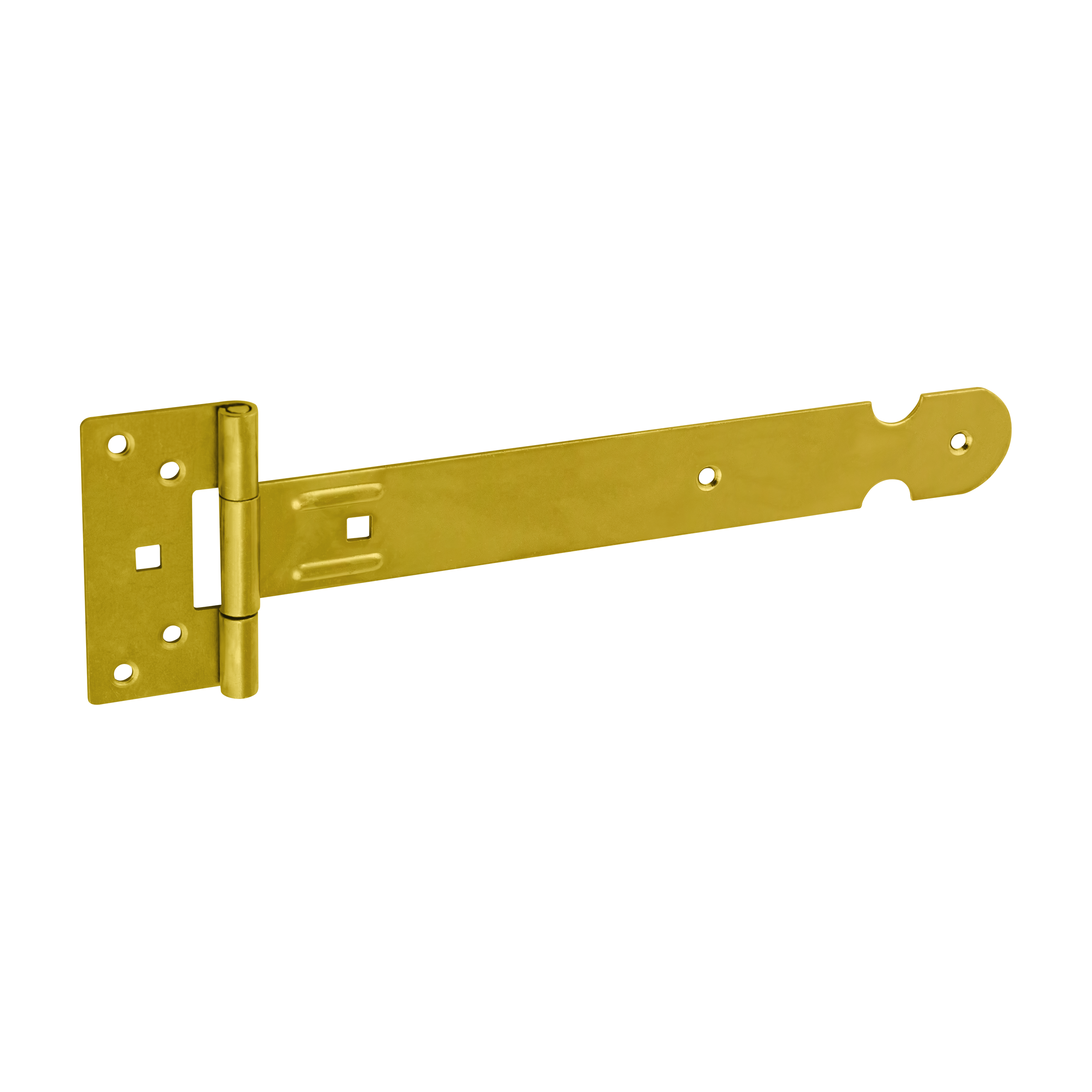 Gartentorband leicht Scharnier - ZBL | verzinkt | 250 mm Leichtes Torscharnier fĂŒr ZBL 250 Rollladentor, 250 mm, gold, 84 mm, 250x38x2,0 mm.