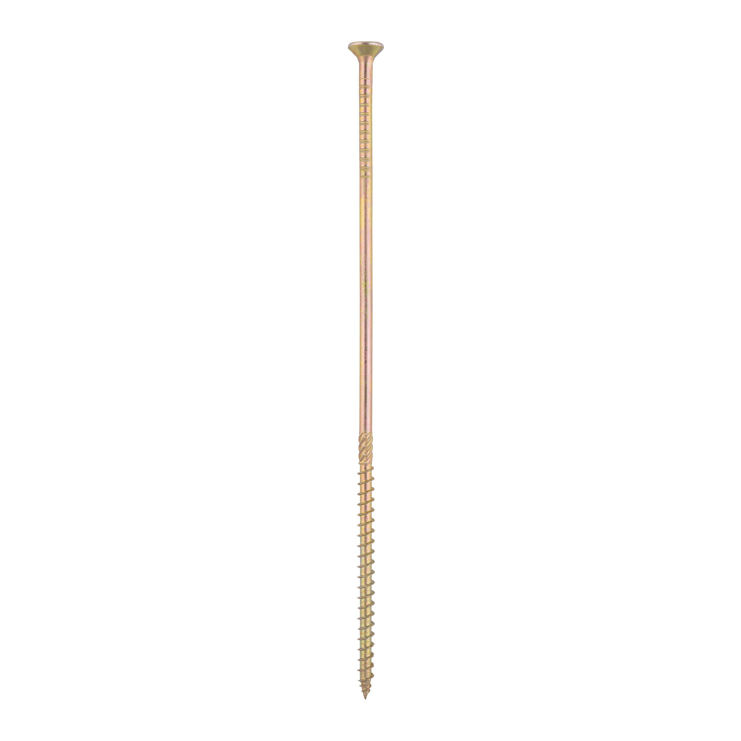 Wkręty ciesielskie do drewna stożkowe TORX - CS | 6 x 220 mm | Złoty | 100 szt Wkręty ciesielskie do drewna stożkowe TORX - CS | 6 x 220 mm | Złoty | 100 szt