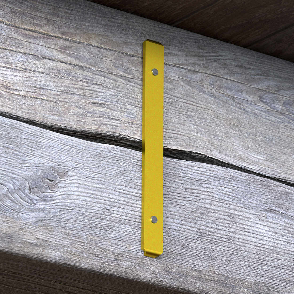Bauklammer Holzklammer Sturmklammer Balkenklammer verzinkt - KLM | 250 mm Zimmermannsklemme für KLM-Träger, 250 mm, 250 x 5,0 mm, S235-Baustahl, Gold 1.