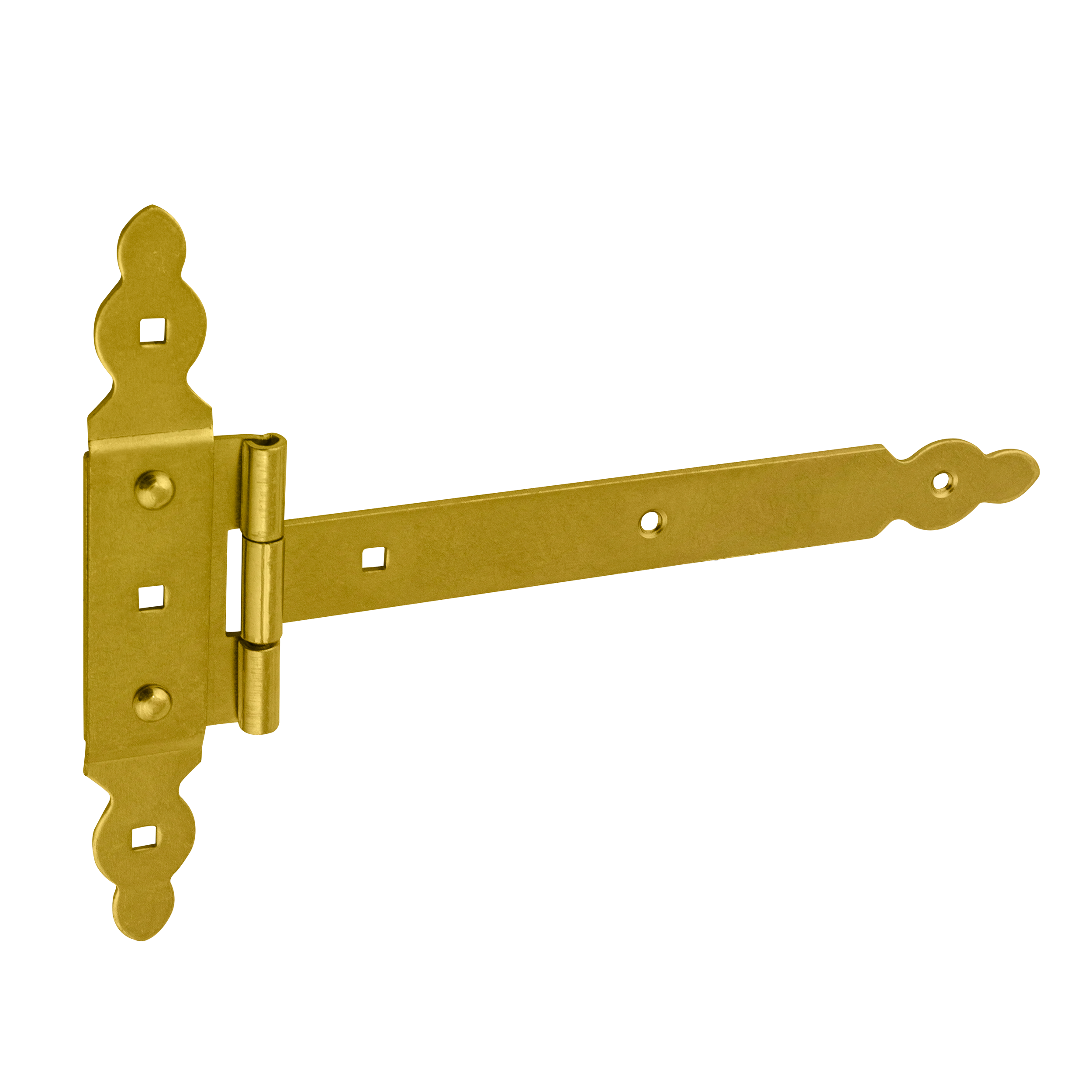 Dekoratives Torband mit Auflage Scharnier - ZBNO | verzinkt | 250 mm Dekoratives Torscharnier mit Abdeckung ZBNO 250, 250 mm, Gold, 215 mm, 250x60x215x2,5 mm.